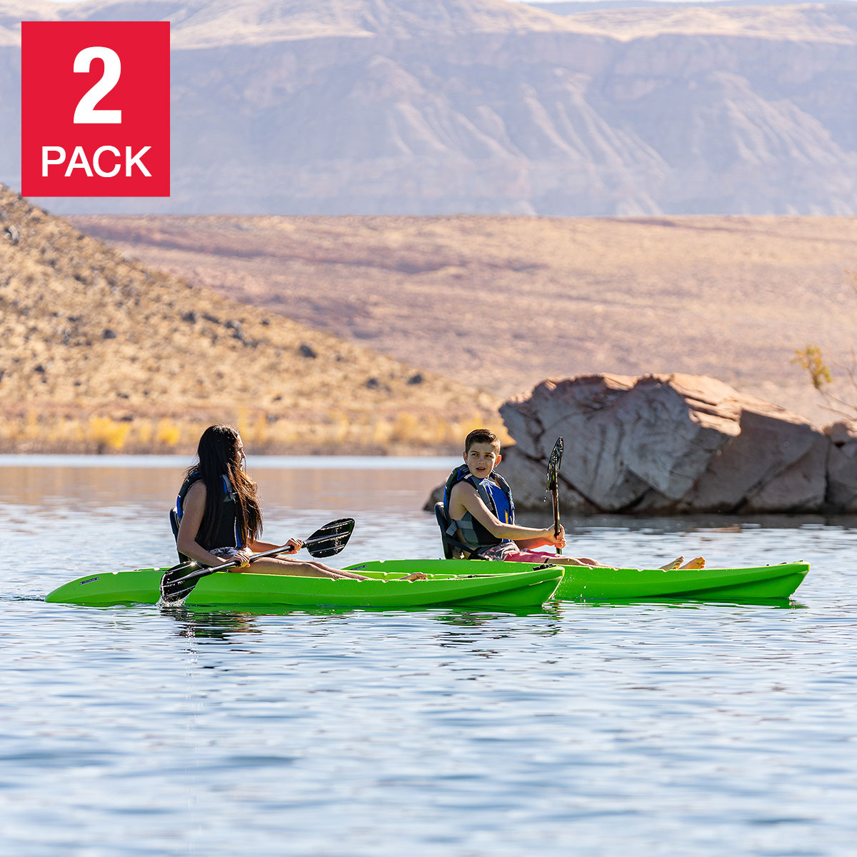 Lifetime Volt 85 Sit-On-Top Kayak with paddles, 2-pack 