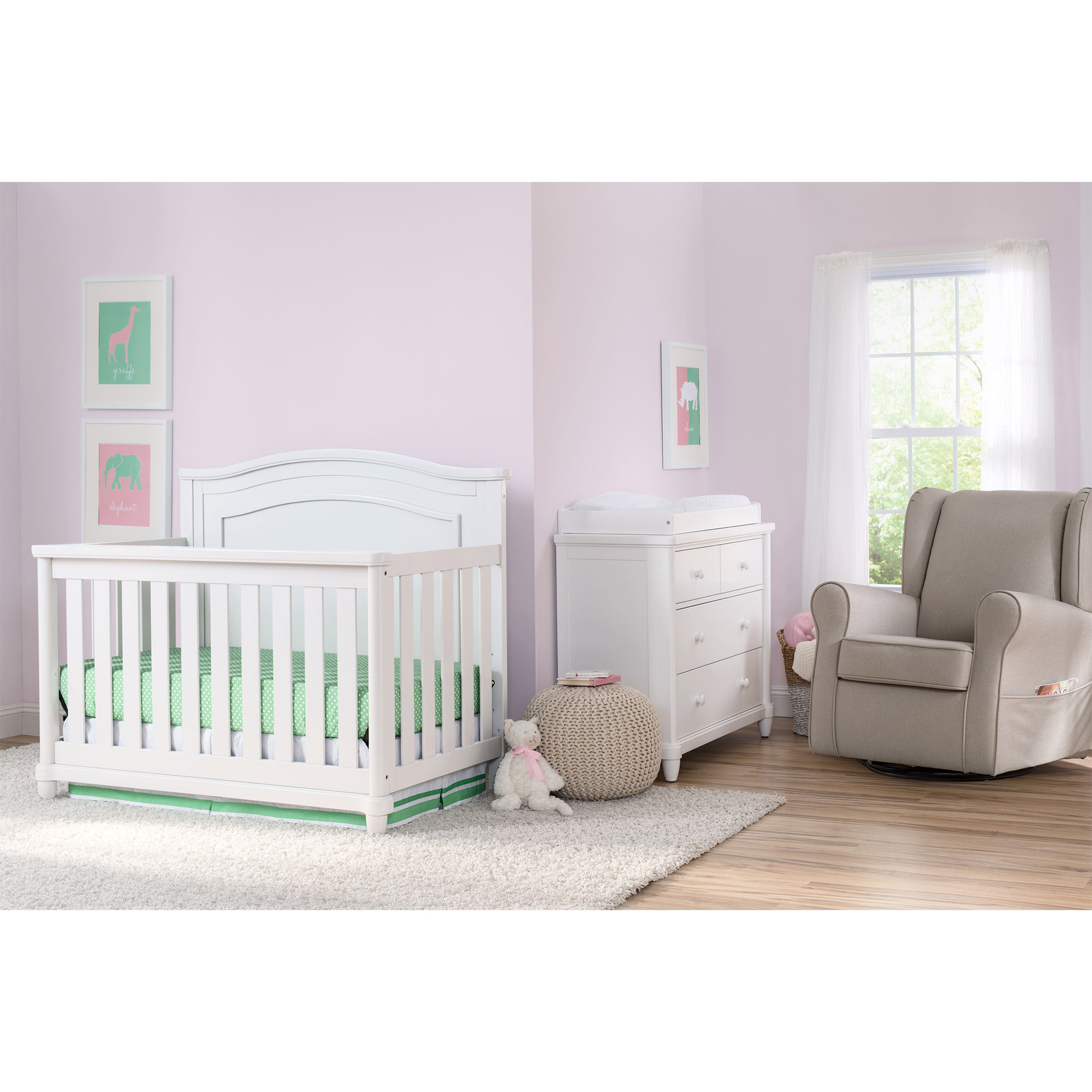 ●専用●The Wannadies&Cribs&Coral 3枚セット Simmons Kids Sophia 3-piece Crib Set in White | Costco