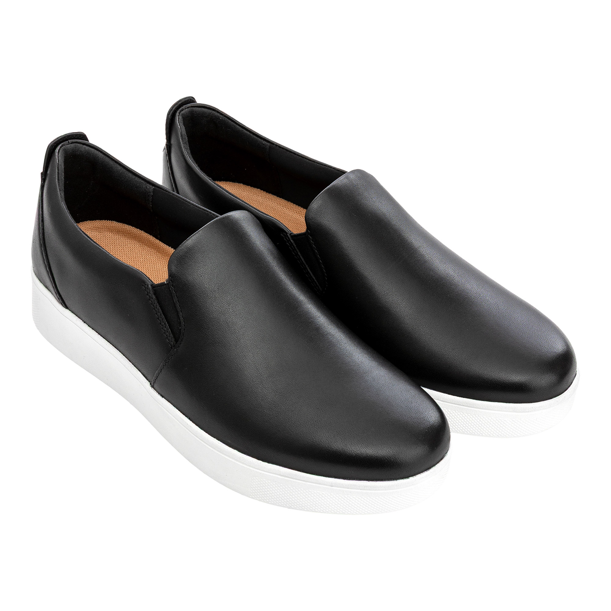 FitFlop Women's Rally Leather Slip-On Skate Sneakers