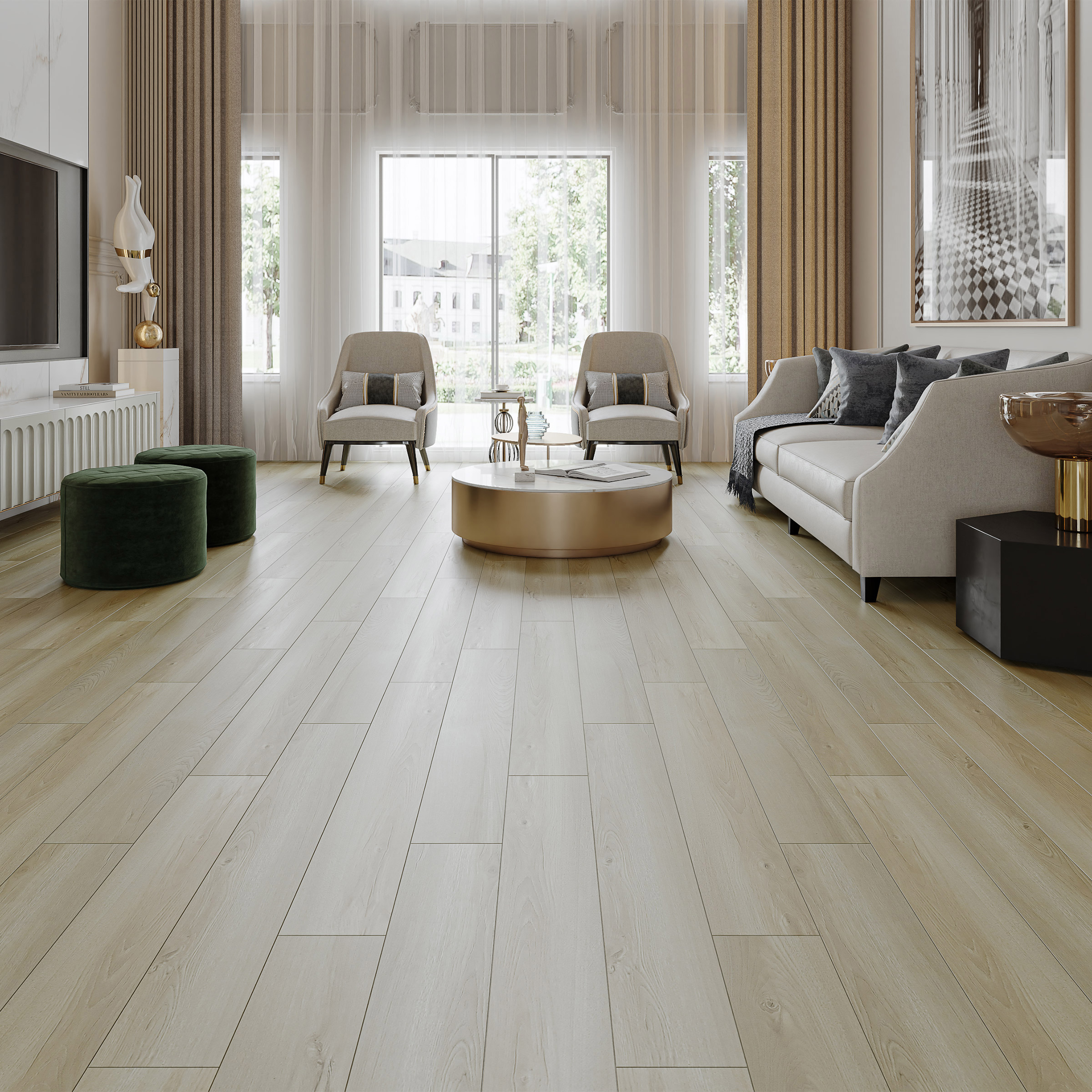 Kairos 19 cm (7.5 in.) Water Resistant Laminate Flooring