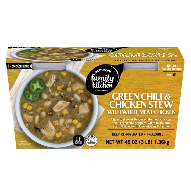 BLOUNTS FAMILY KITCHEN GREEN CHILI & CHICKEN 2/24 OZ (3 LBS)
