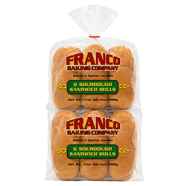 FRANCO BREAD SOURDOUGH ROLL 2 PACK 17 OUNCES EACH