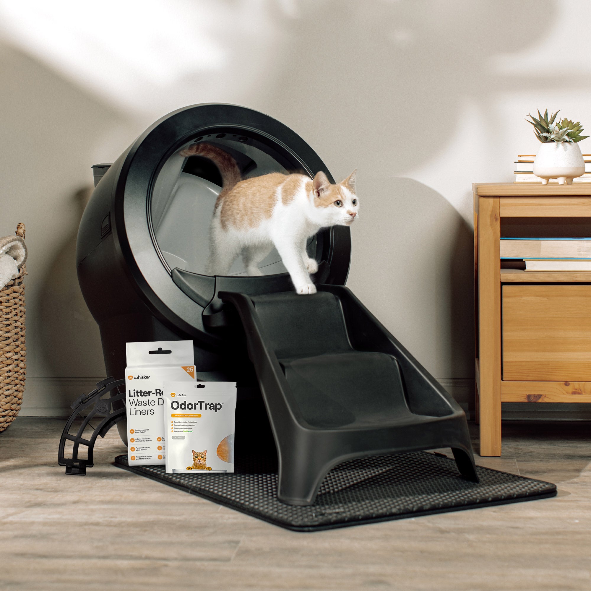 Litter-Robot 4 Self-Cleaning Cat Litter Box, LitterHopper Bundle