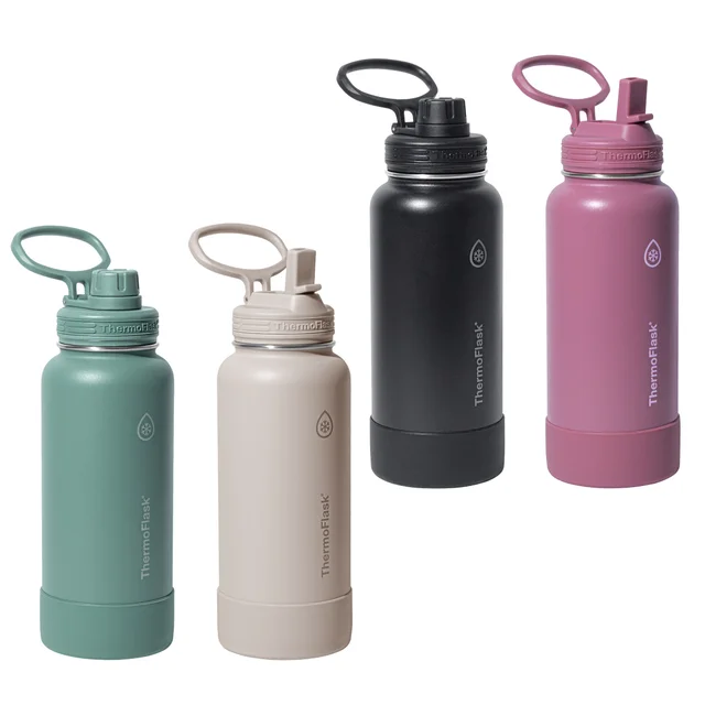 THERMOFLASK 32OZ STAINLESS STEEL WATER BOTTLE, 2-PACK