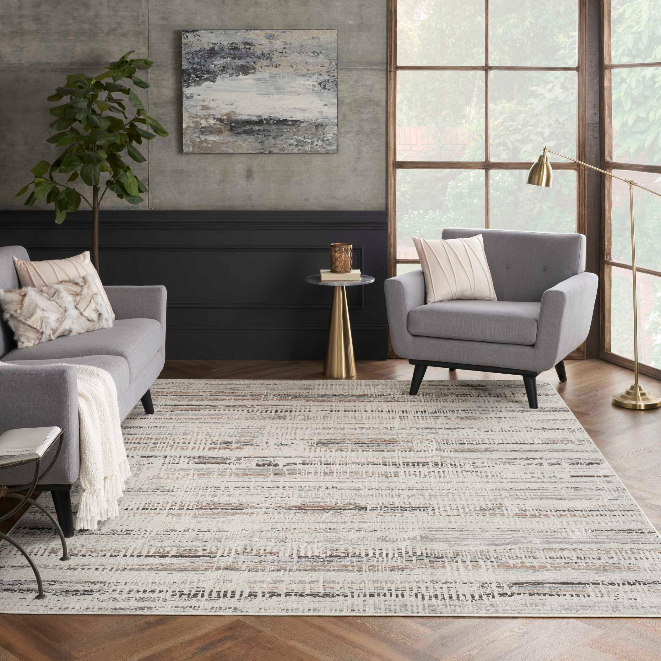Nourison Arctic Area Rug Collection  Denali