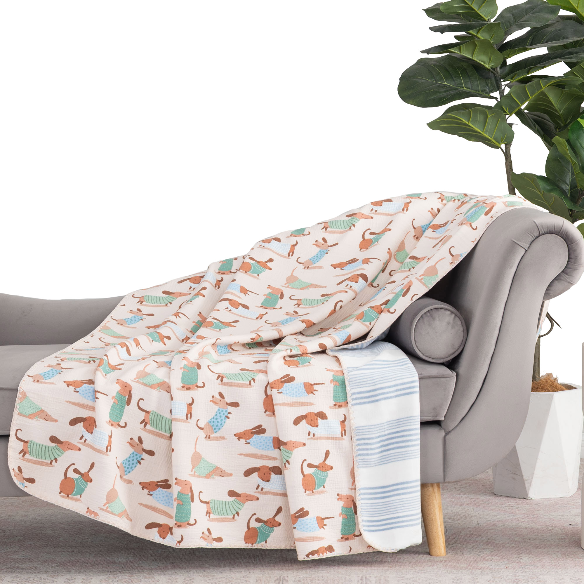 Artist Collection Cotton Gauze Throw | Costco