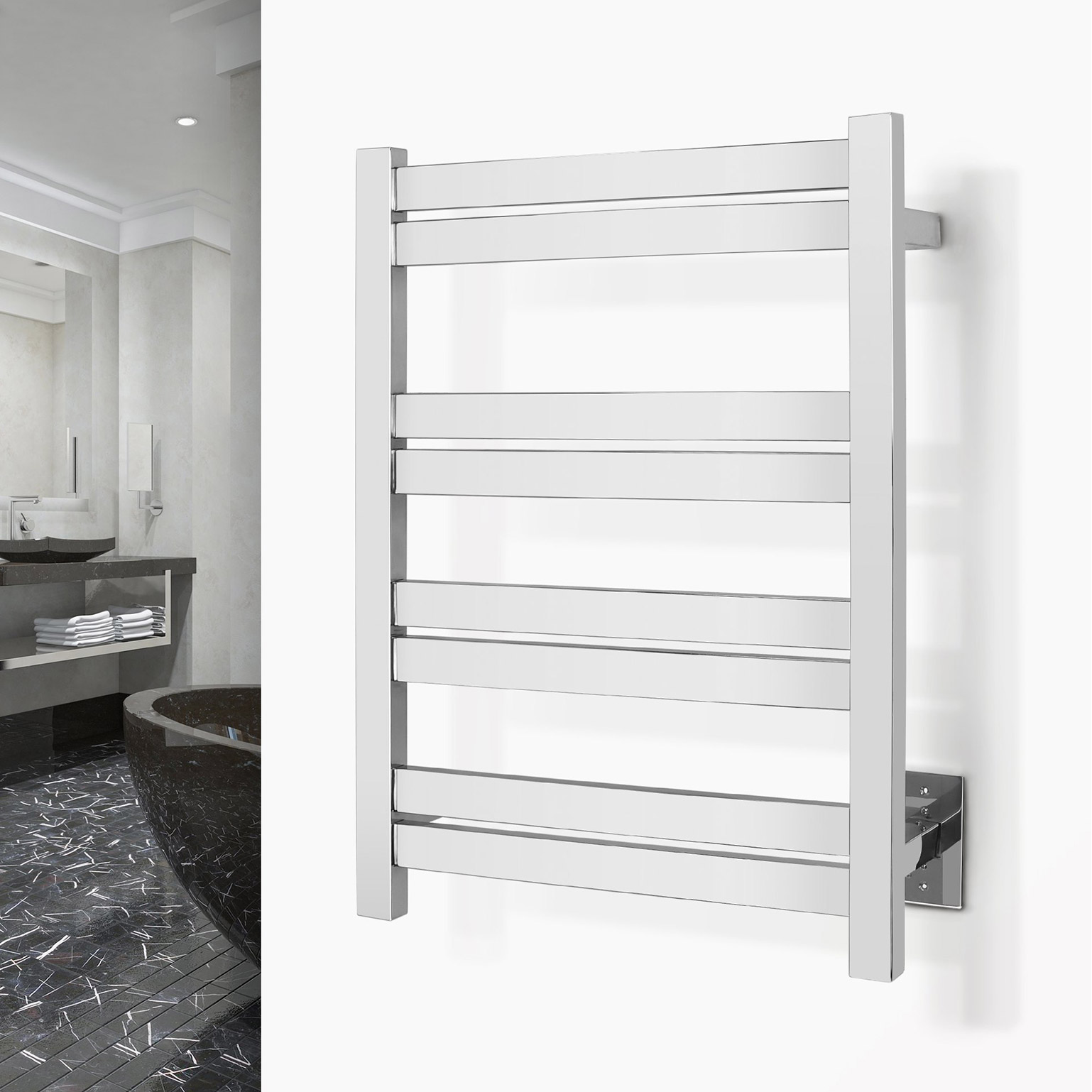 WarmlyYours Maple 8 Bar Towel Warmer