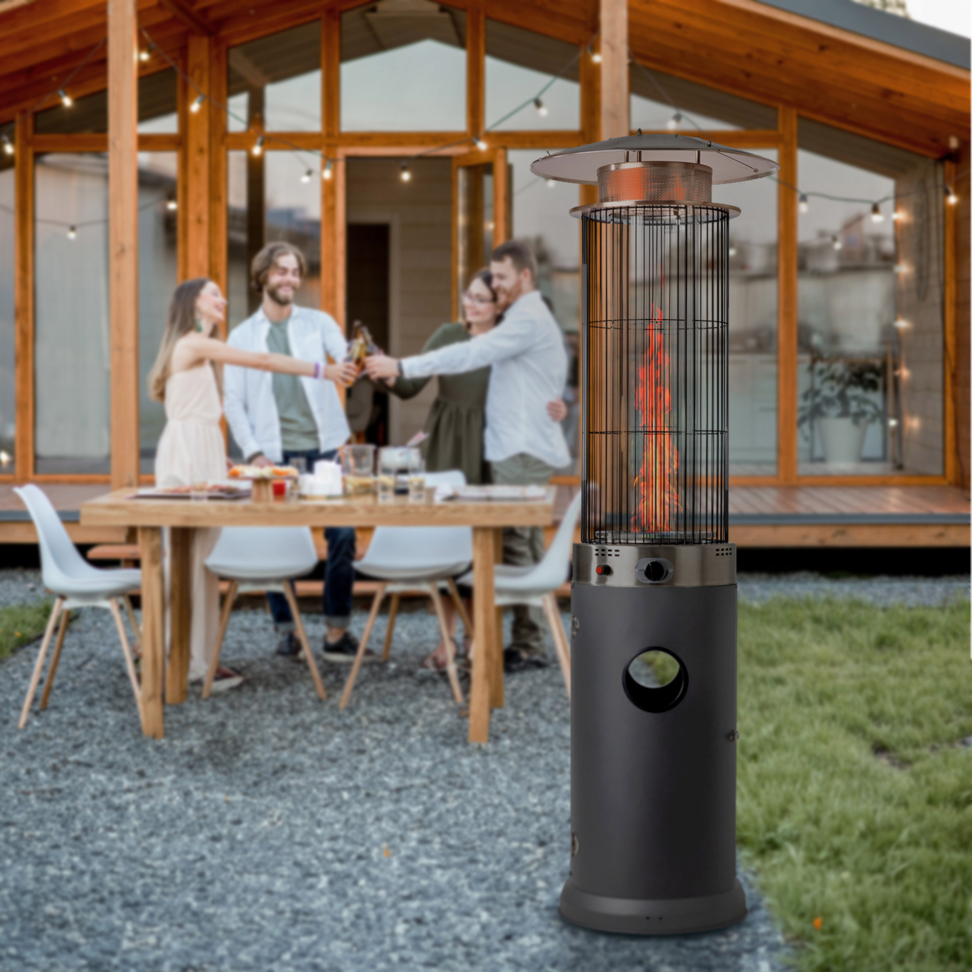 置物 summer mirage Fire Sense Spiral Flame Patio Heater | Costco