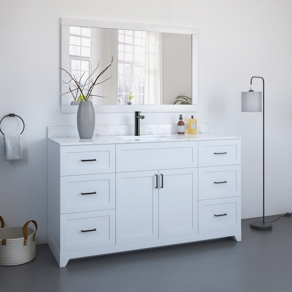 Appollo Lennon Bathroom Vanity in White