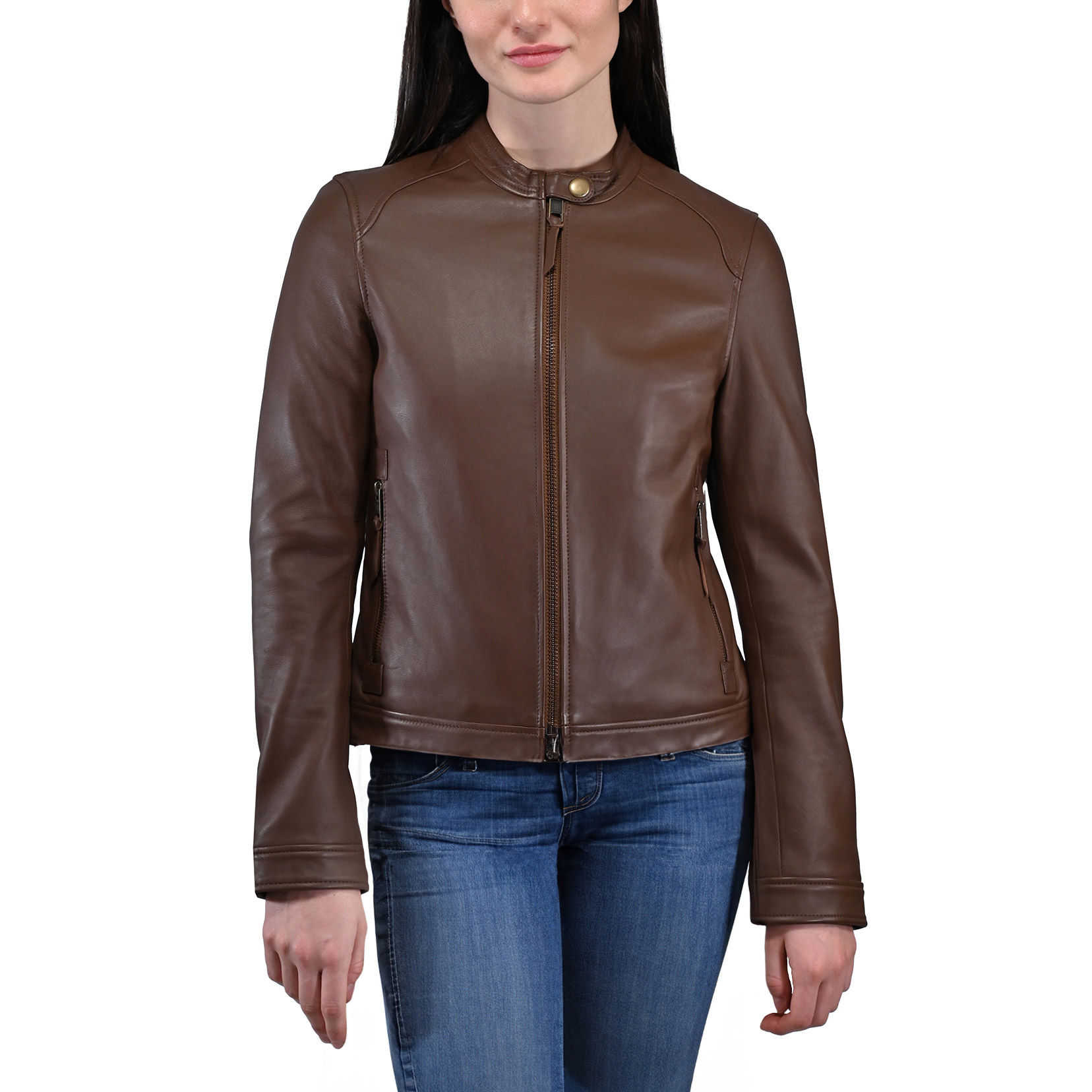 希少★フライ FRYE レザーコート 本革 ブラウン 茶 レディース 希少☆フライ FRYE レザーコート 本革 ブラウン 茶 レディース