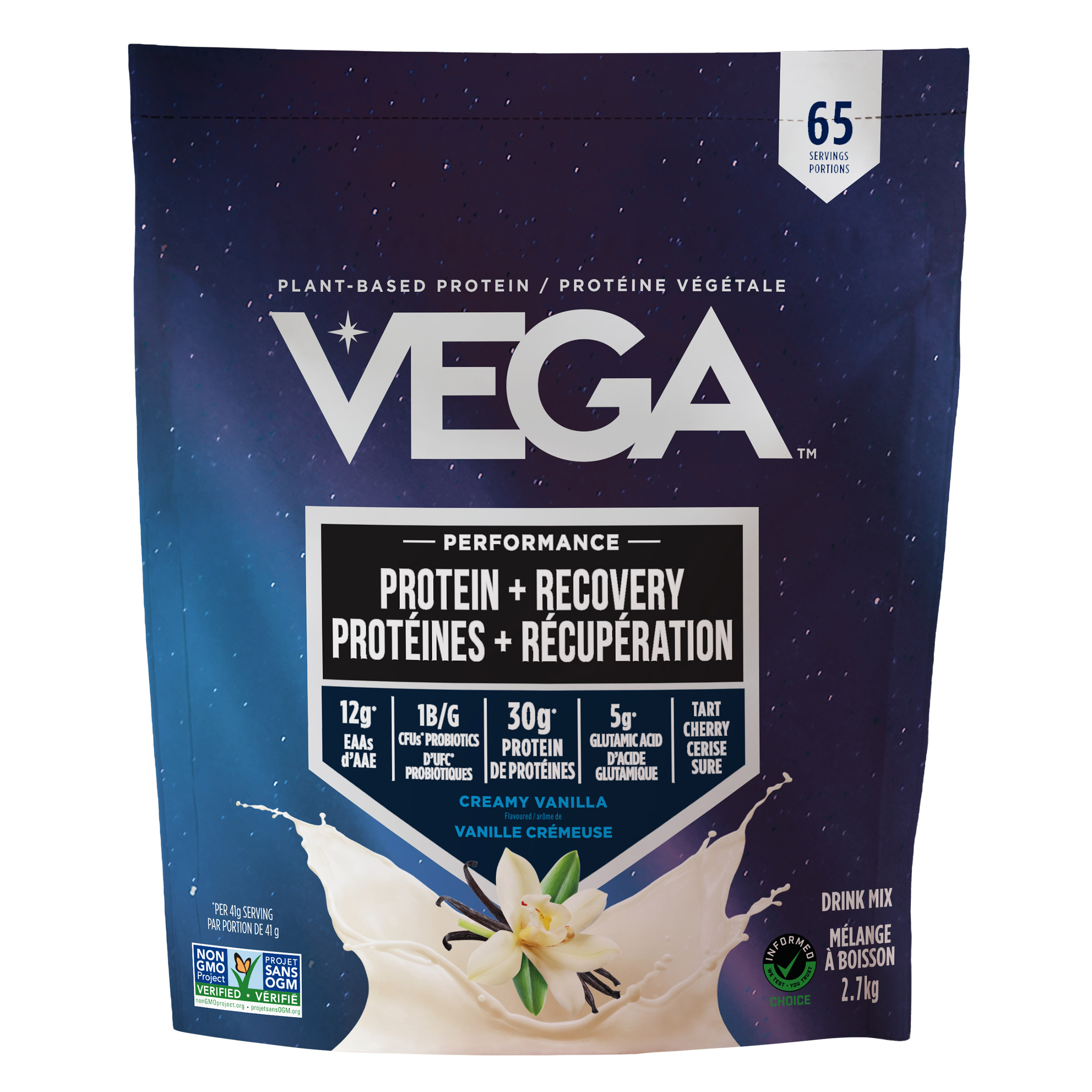 Vega Protein + Recovery, Creamy Vanilla, 2.7 kg