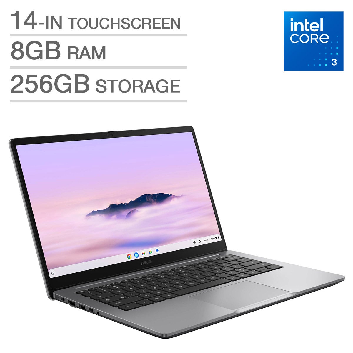ASUS CX1 14-in Touchscreen Chromebook Plus, Intel Core 3-N355