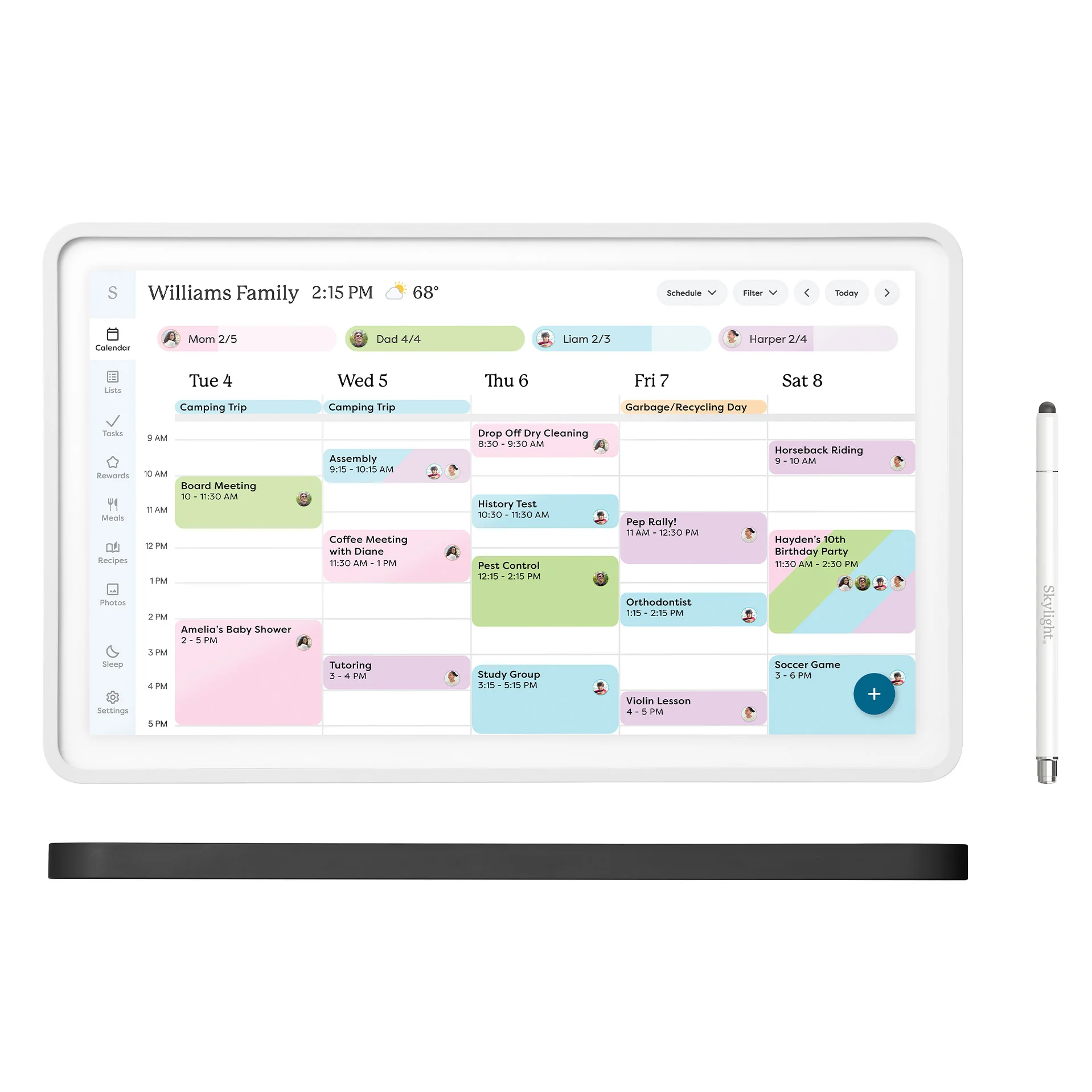 15" Skylight Calendar 2 Touchscreen Display and Organizer Classic Bundle