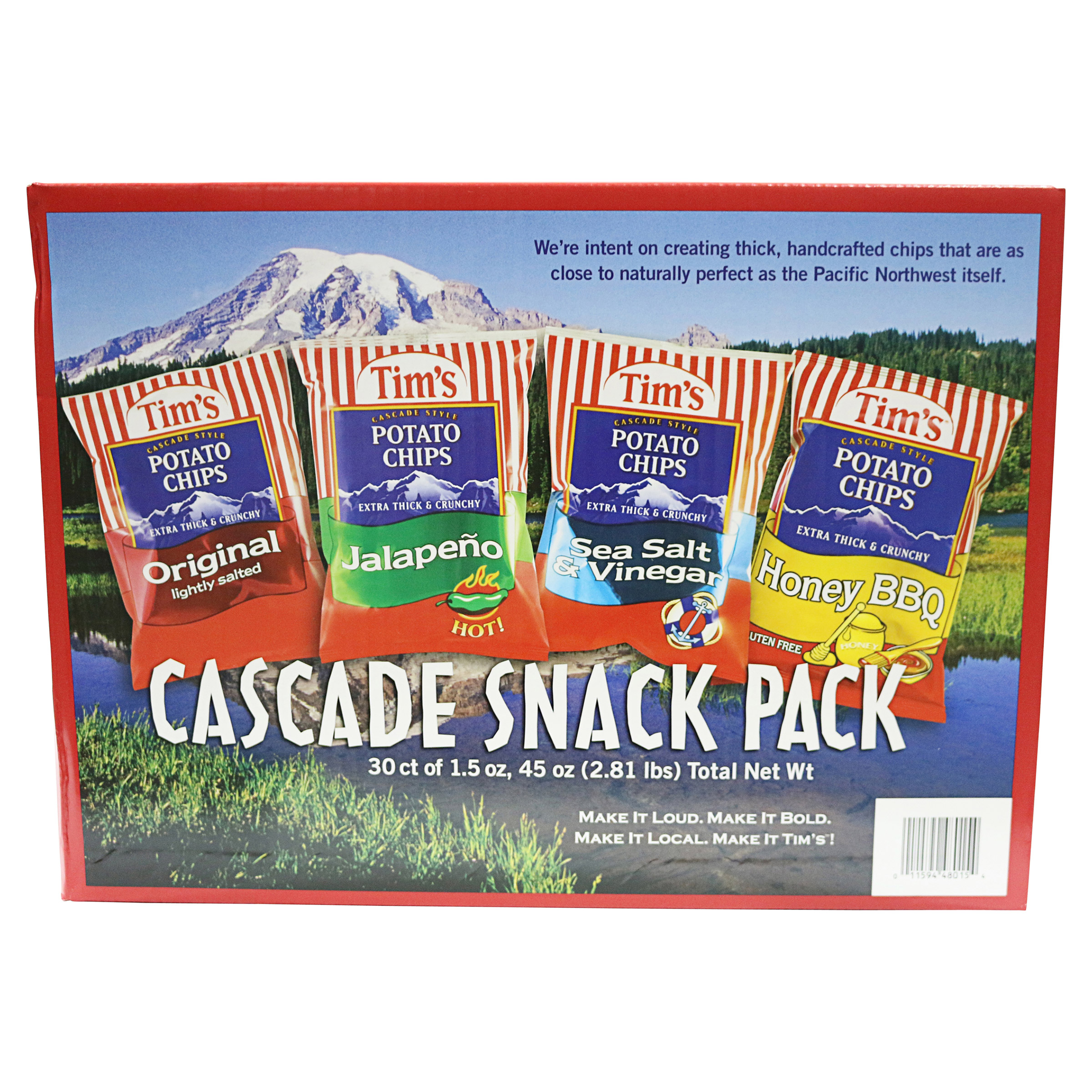 Tim's Cascade Potato Chips  1.5 oz  Variety Pack  30-count