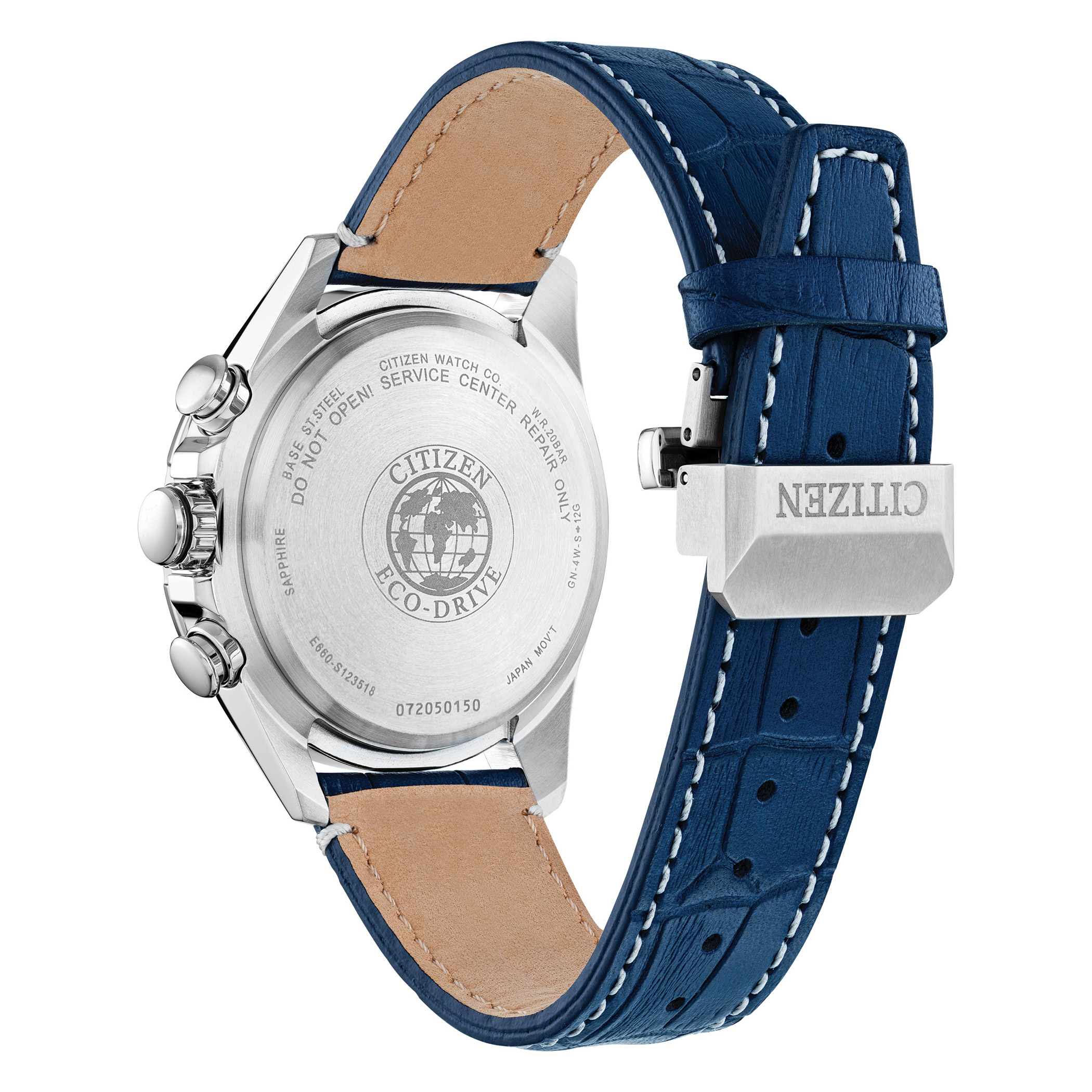 Citizen Eco-Drive Luxury PCAT Stainless Steel Blue Dial Men's