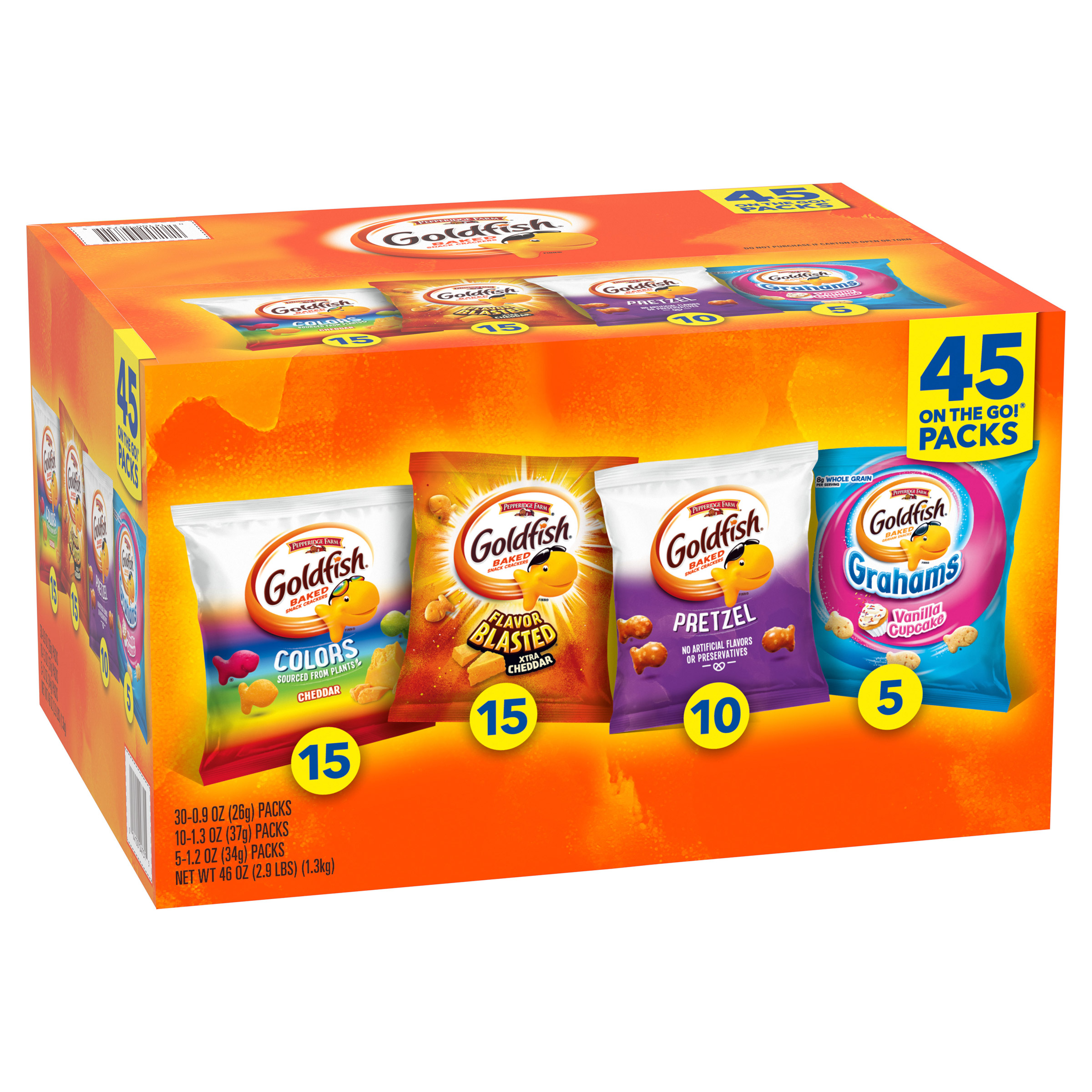 Goldfish Baked Snacks  Variety Pack  45-count