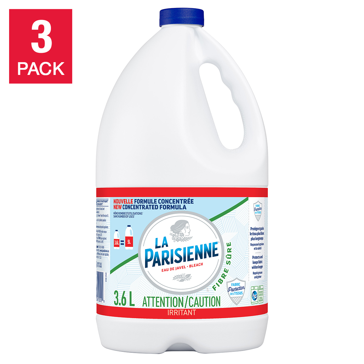 La Parisienne Fiber Care Bleach, 3 x 3.6 L