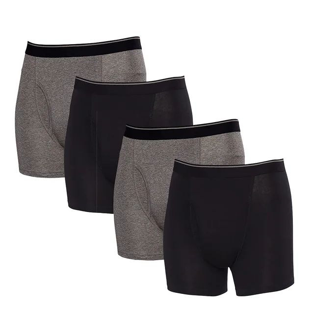 KIRKLAND SIGNATURE + MEN'S SUPIMA COTTON BOXER BRIEF 4 PK