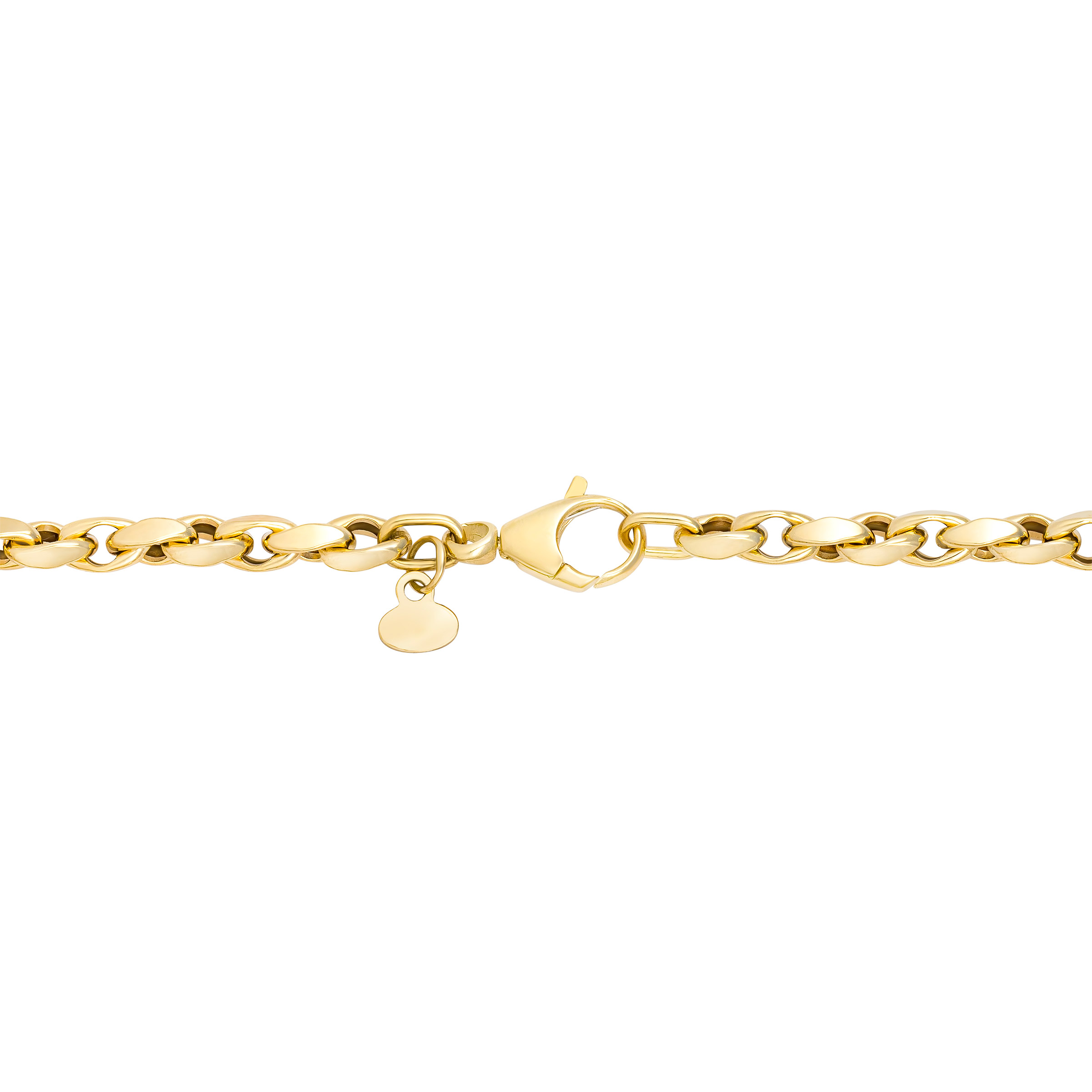 Diamond Cut Twisted Link Bracelet in Yellow Gold | Costco