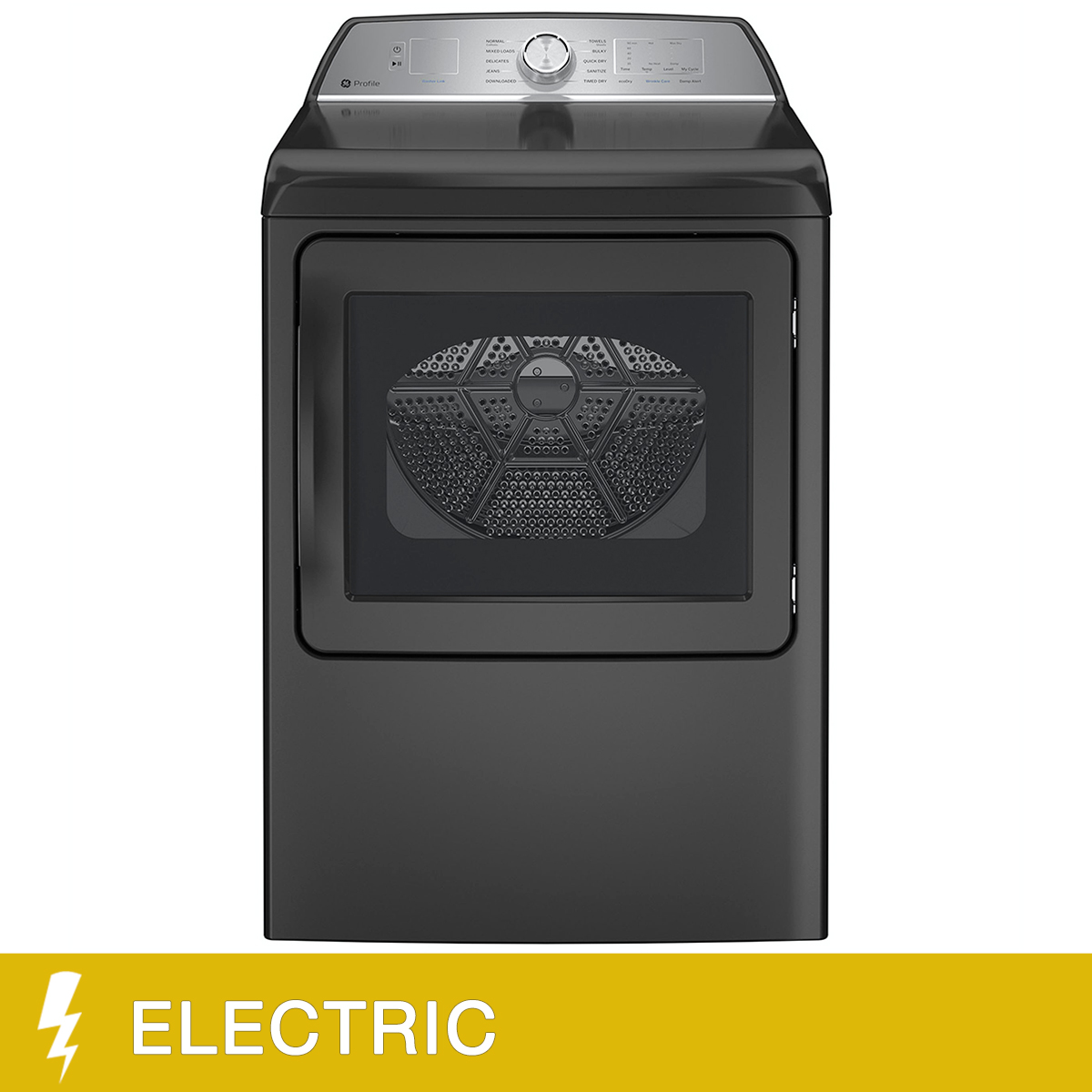 GE Profile 7.4 cu ft. Grey Electric Dryer with Sanitize Cycle
