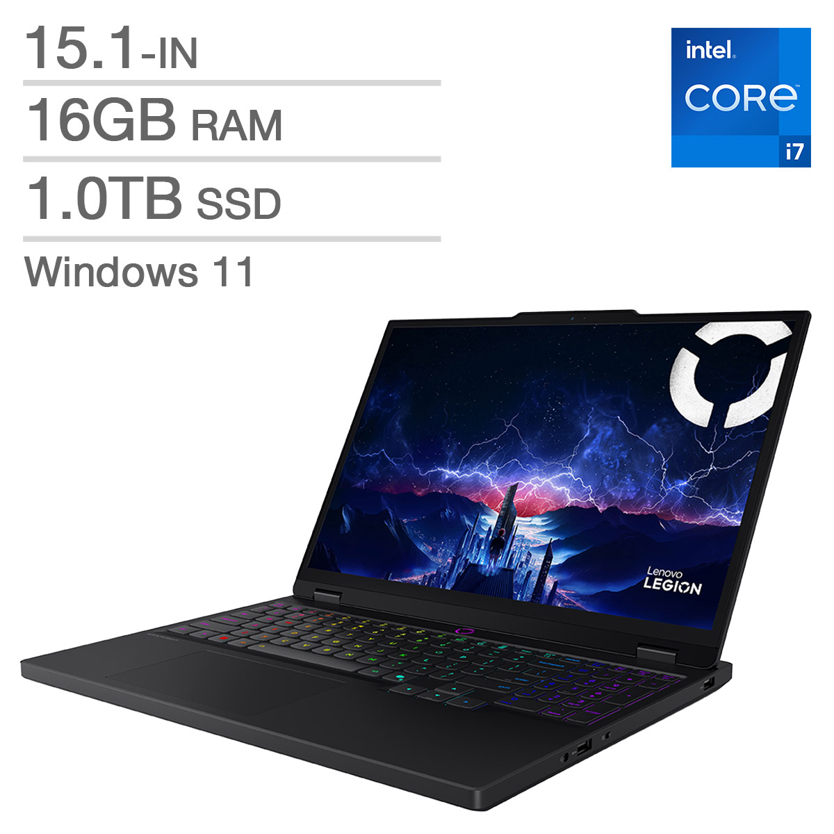 Lenovo Legion 5i  15.1-in. OLED Gaming Laptop, Intel Core i7 14700HX, 16GB RAM, 1TB SSD, 8GB NVIDIA GeForce RTX 5050  