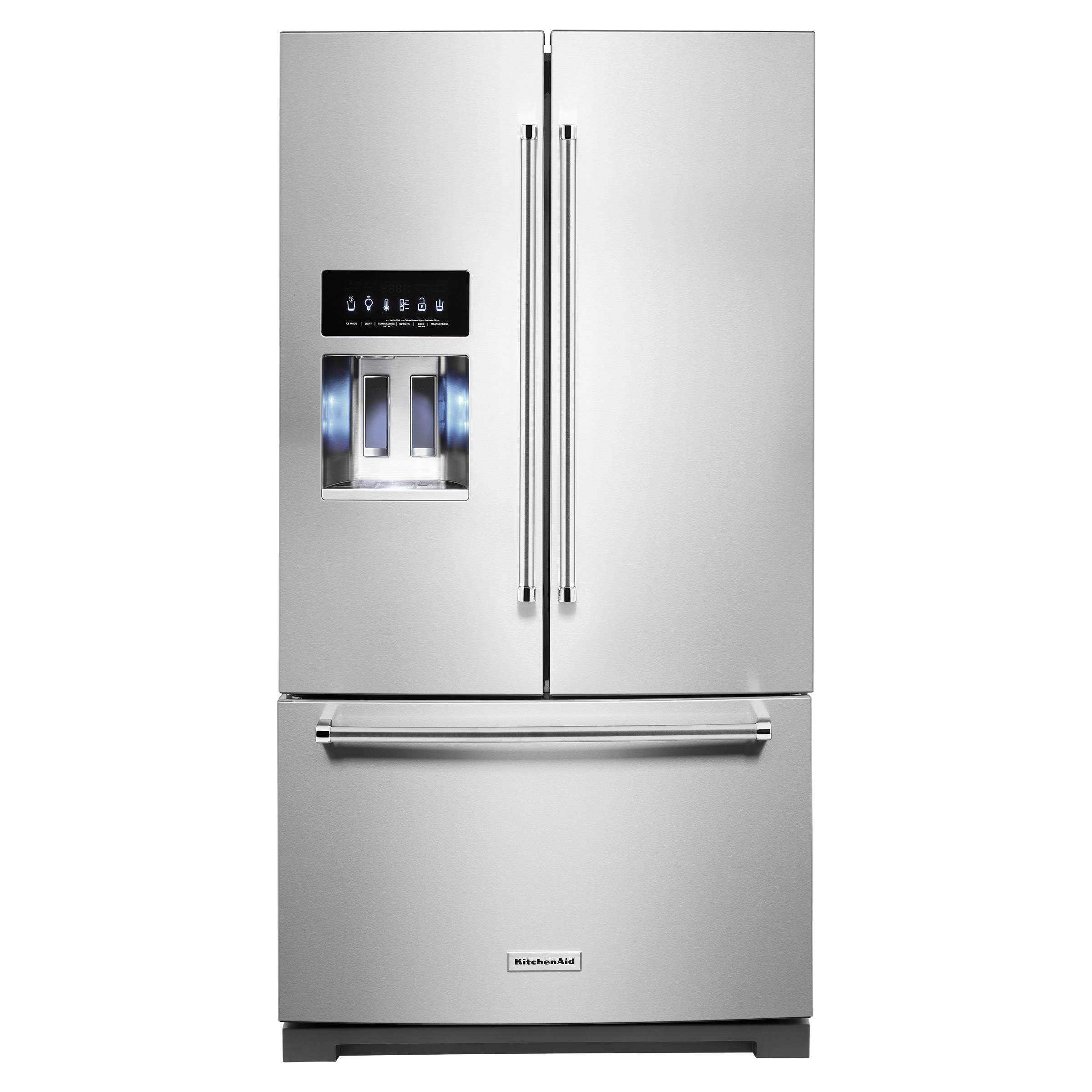 KitchenAid 26.8 Cu. Ft. Standard-Depth French Door Refrigerator with Exterior Ice and Water Dispenser
