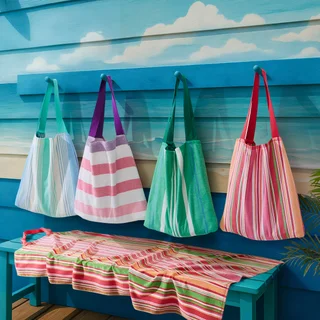 2-IN-1 BEACH TOWEL AND TOTE BAG 40" X 72" TOWEL