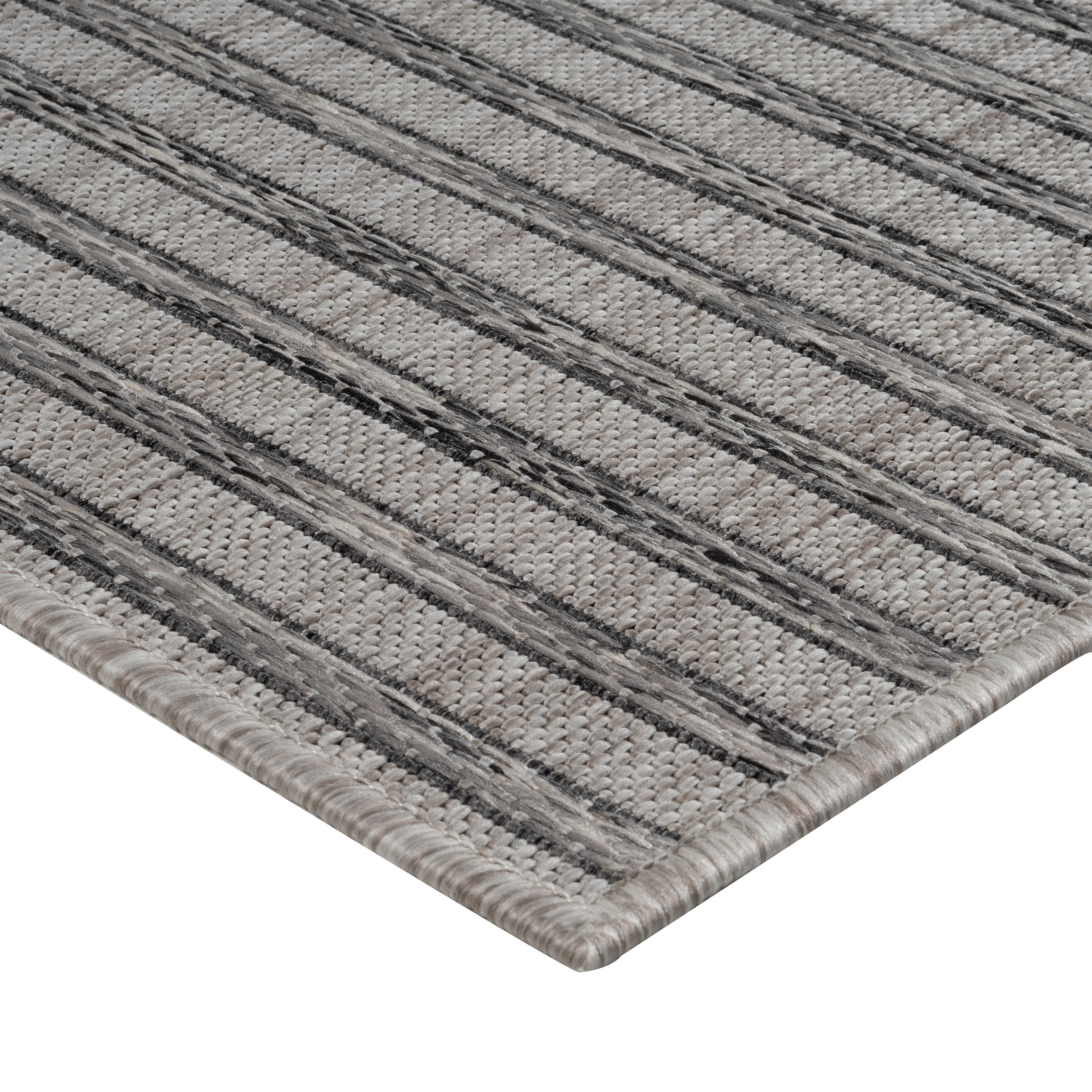 +81別注 22SSKAN02GRAY STRIPE kanemasa Viana Carnival Collection Etchings Indoor/Outdoor Area Rug | Costco