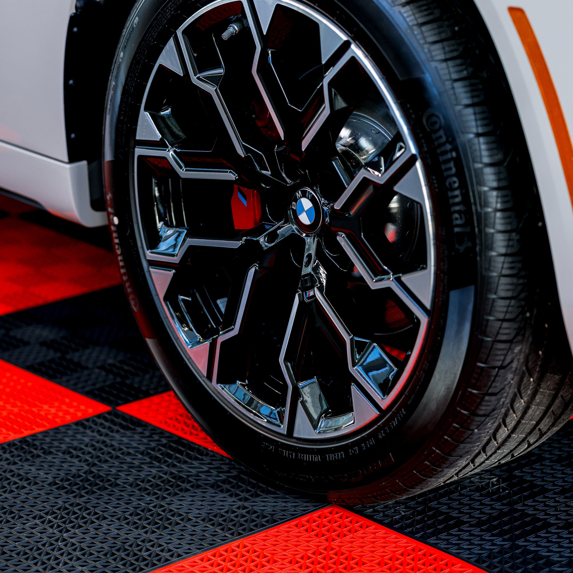 Ultralock Black & Red Perforated Garage Tiles