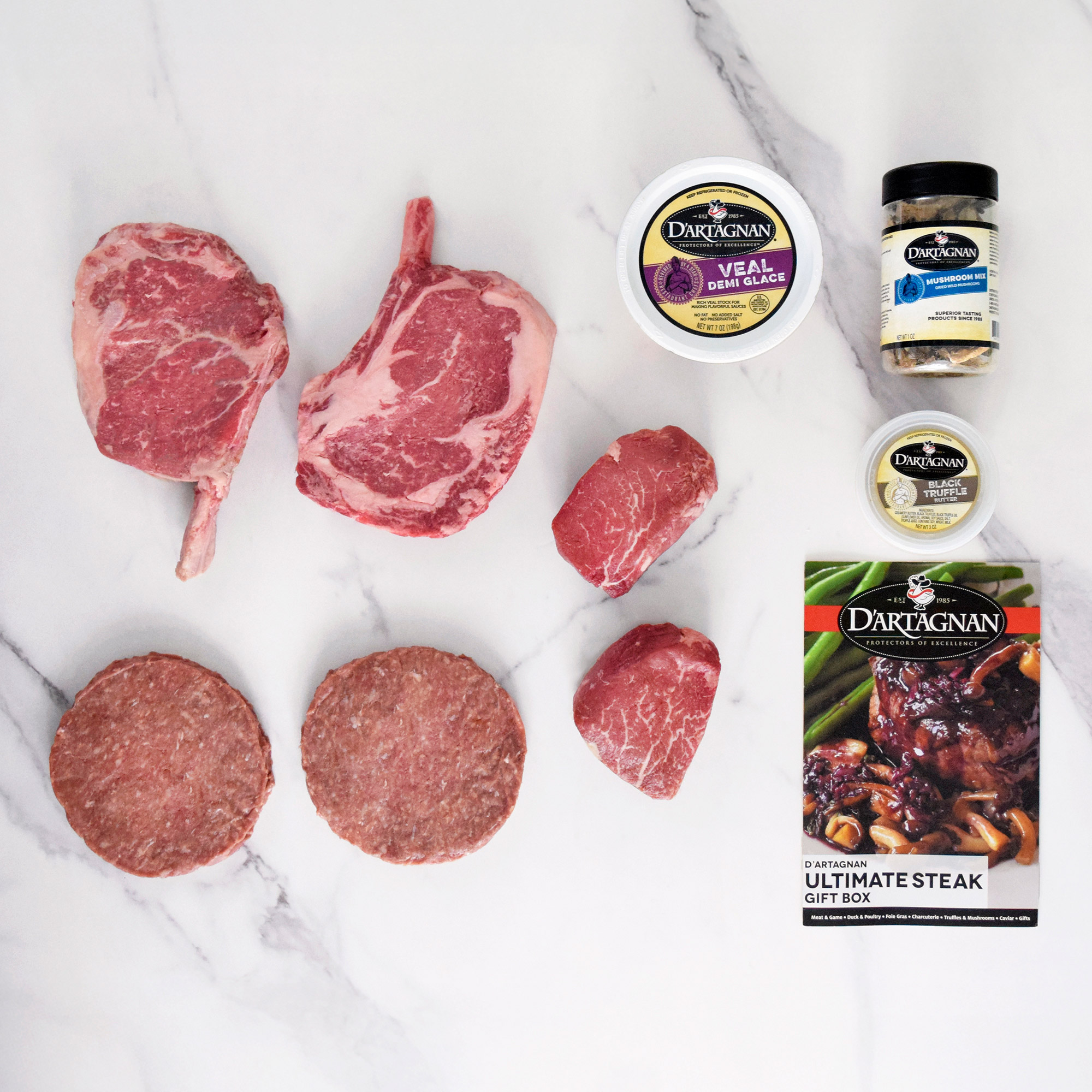 D’Artagnan Ultimate Steak Lovers Gift Box  6 Total Packs  4.25 Lbs. Total