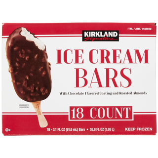 Kirkland Signature Ice Cream Bars, 3.1 fl oz, 18-count