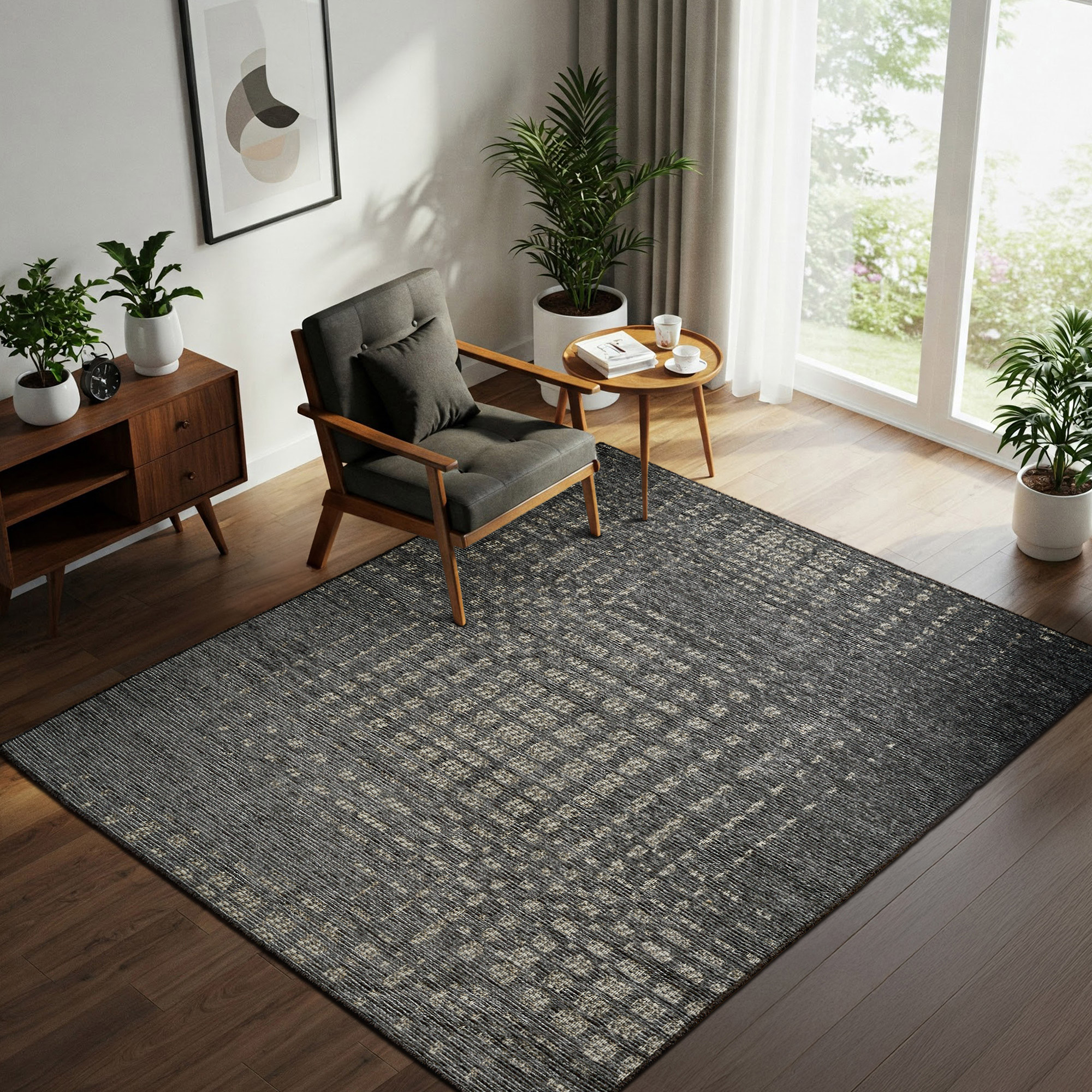 Avante Area Rug  Caseus Gray  5’ x 7’