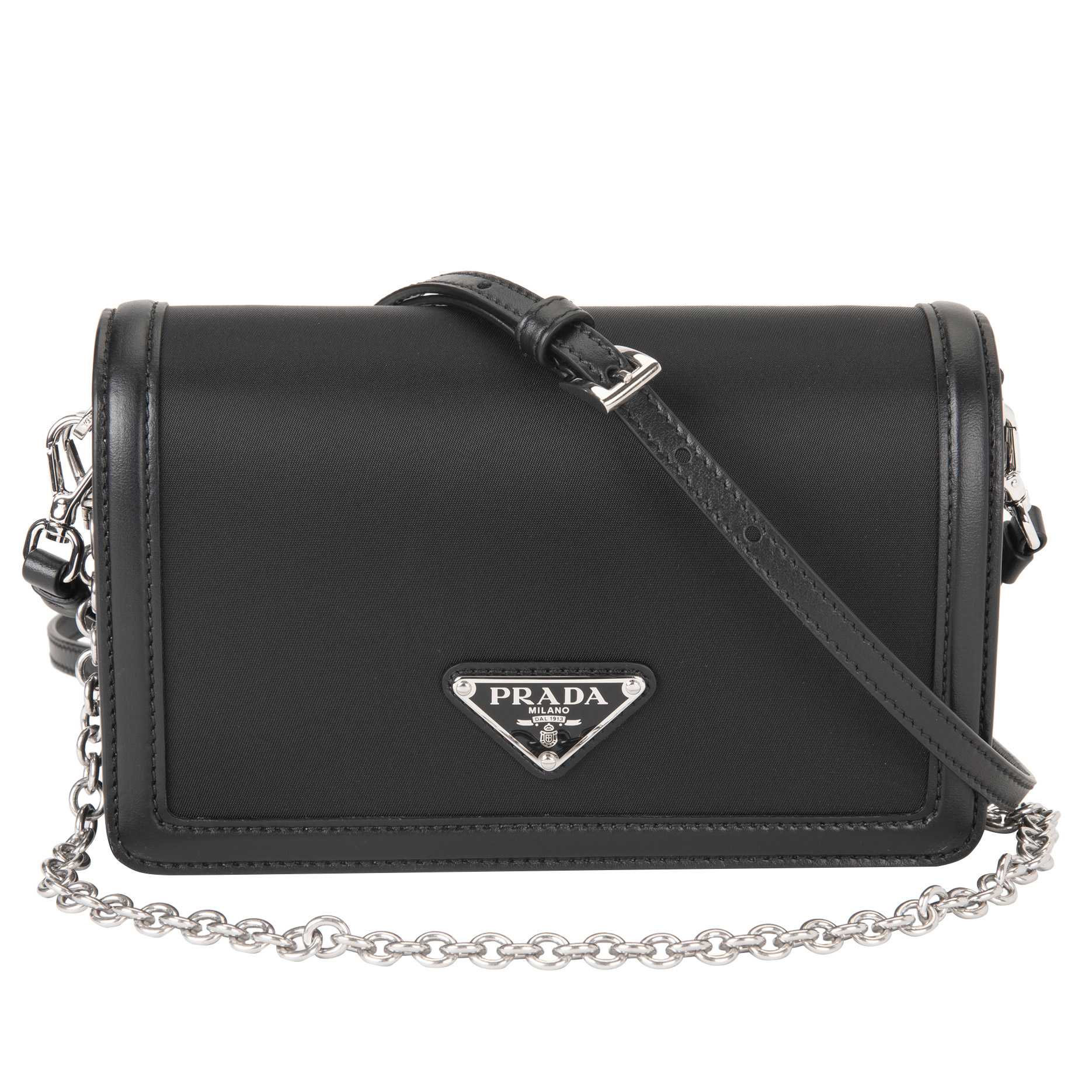 PRADA『ナイロン×レザーミニバッグ』1BP019 レディース 3WAYバッグ PRADA『ナイロン×レザーミニバッグ』1BP019 レディース 3WAYバッグ