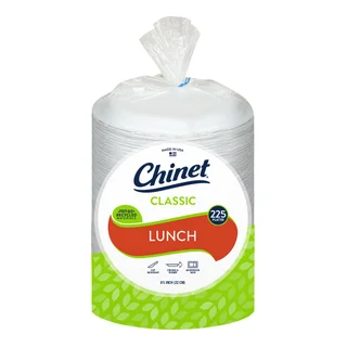 Chinet Classic Lunch 8-3/4" Paper Plate, 225-count