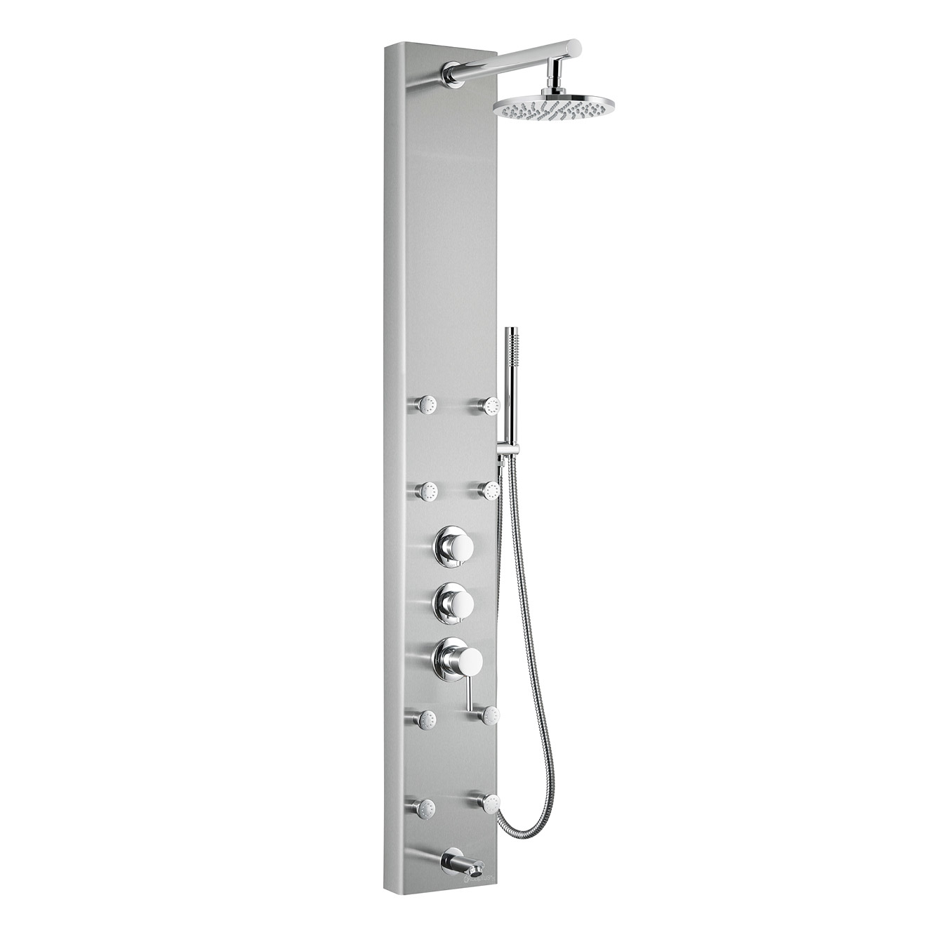 Akuaplus Amelia Pressure Balance Shower Panel with 8 Body Jets