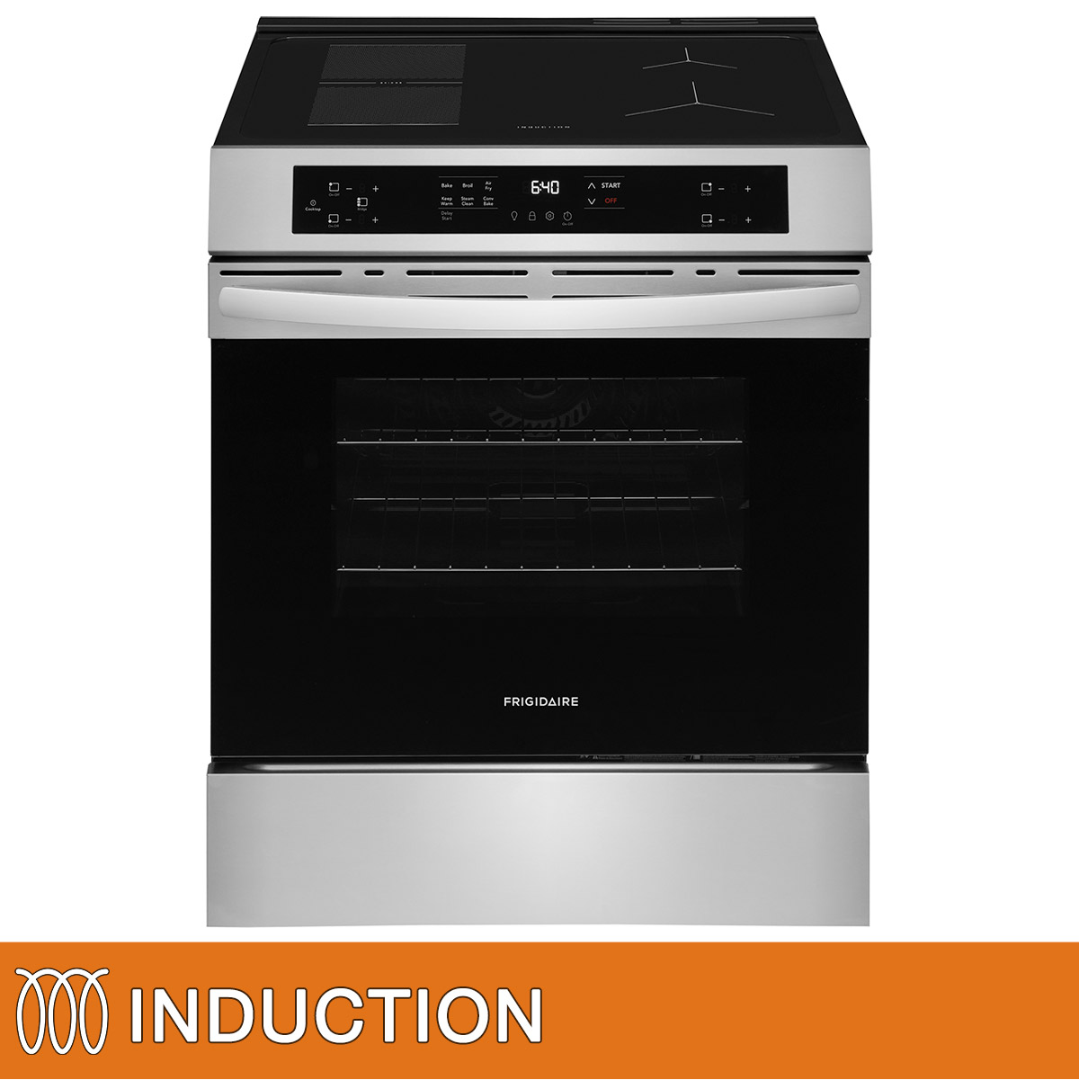 Frigidaire 30 in. 5.3 cu ft. Stainless Steel Freestanding Induction Front Control Range with Air Fry