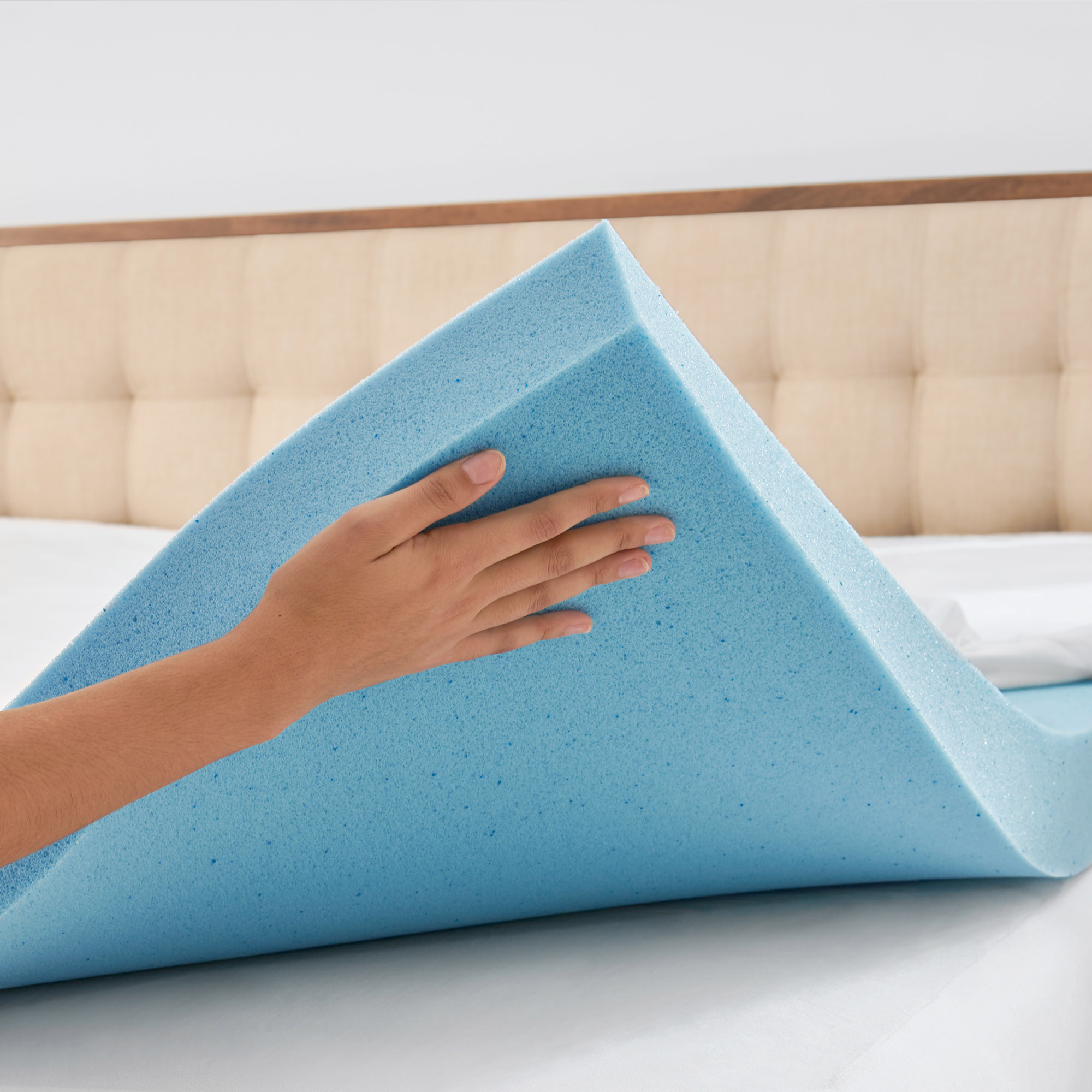CloudComfort Surmatelas Gel 160x200 Cm 8 Cm – Mousse Thermorégulatrice Végétalienne Made In Germany