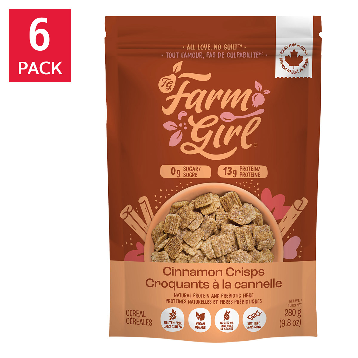 Farm Girl Cereal, 6 × 280 g