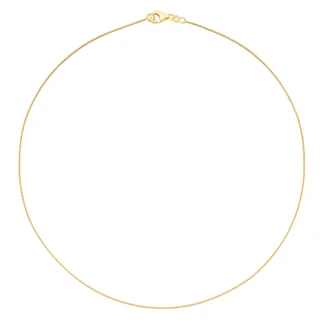 14kt Gold Diamond Cut Box Chain, Yellow Gold, 18"