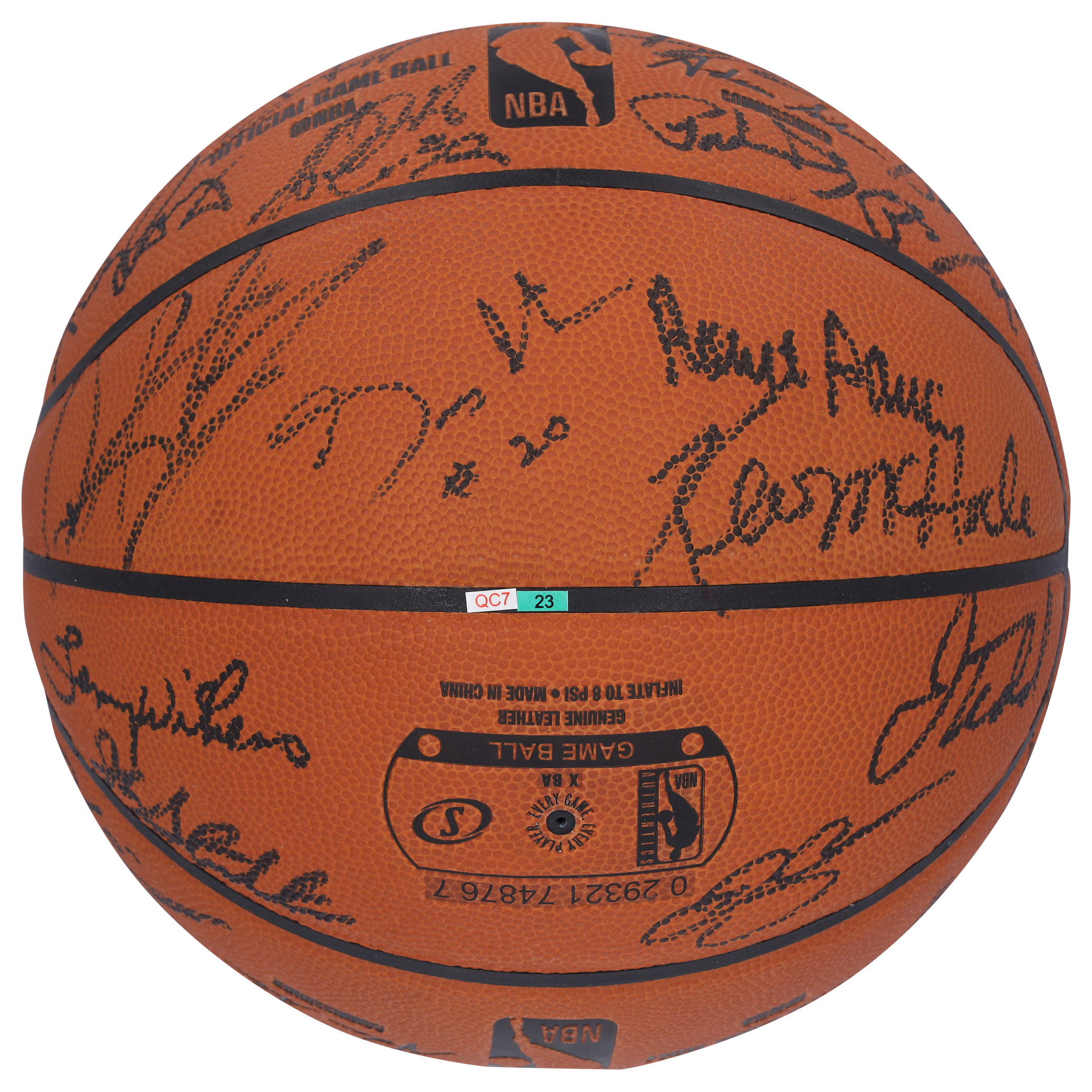 NBA 75th Anniversary Team Autographed Spalding Official Game