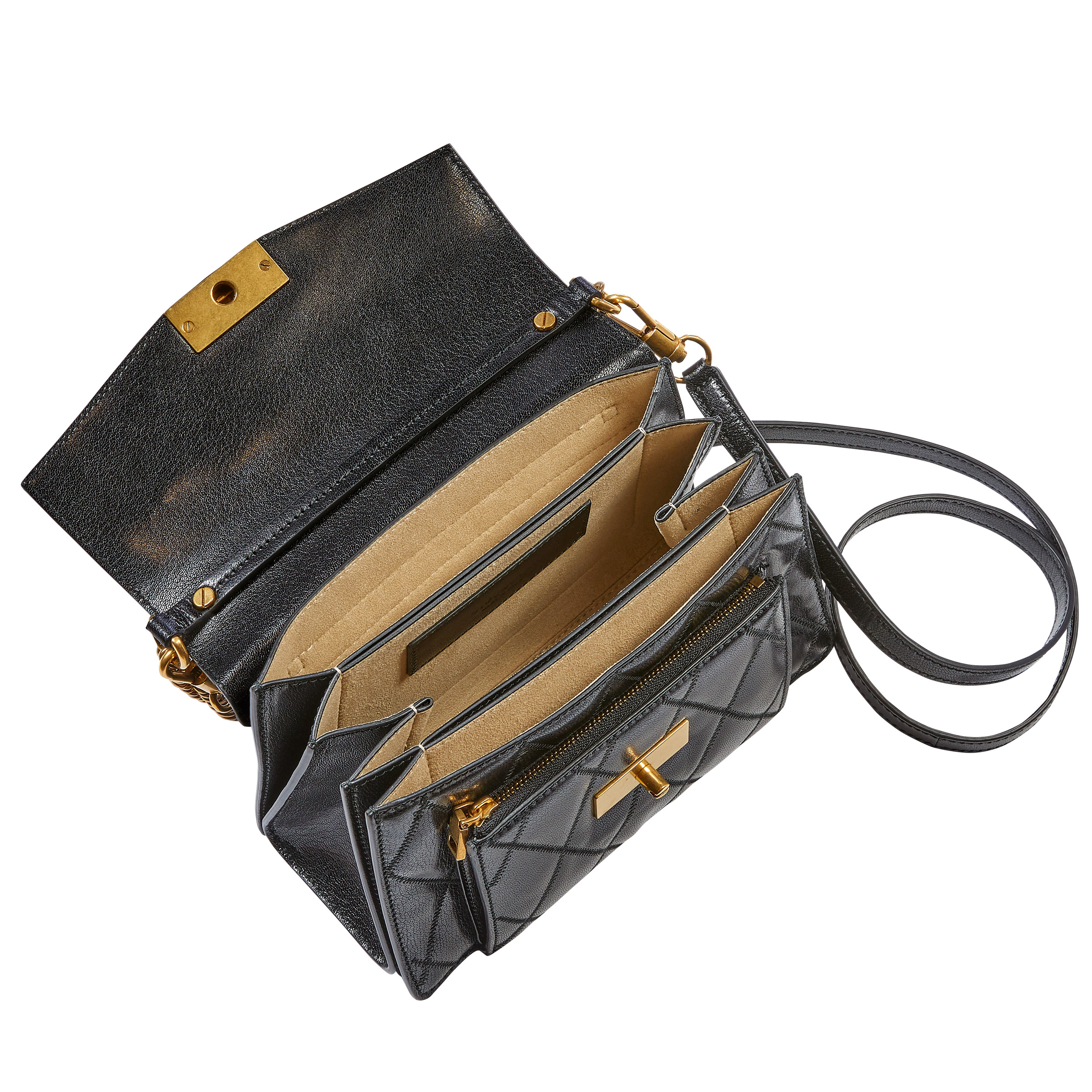 Givenchy GV3 Sm Quilted Shoulder Bag, Black | Costco