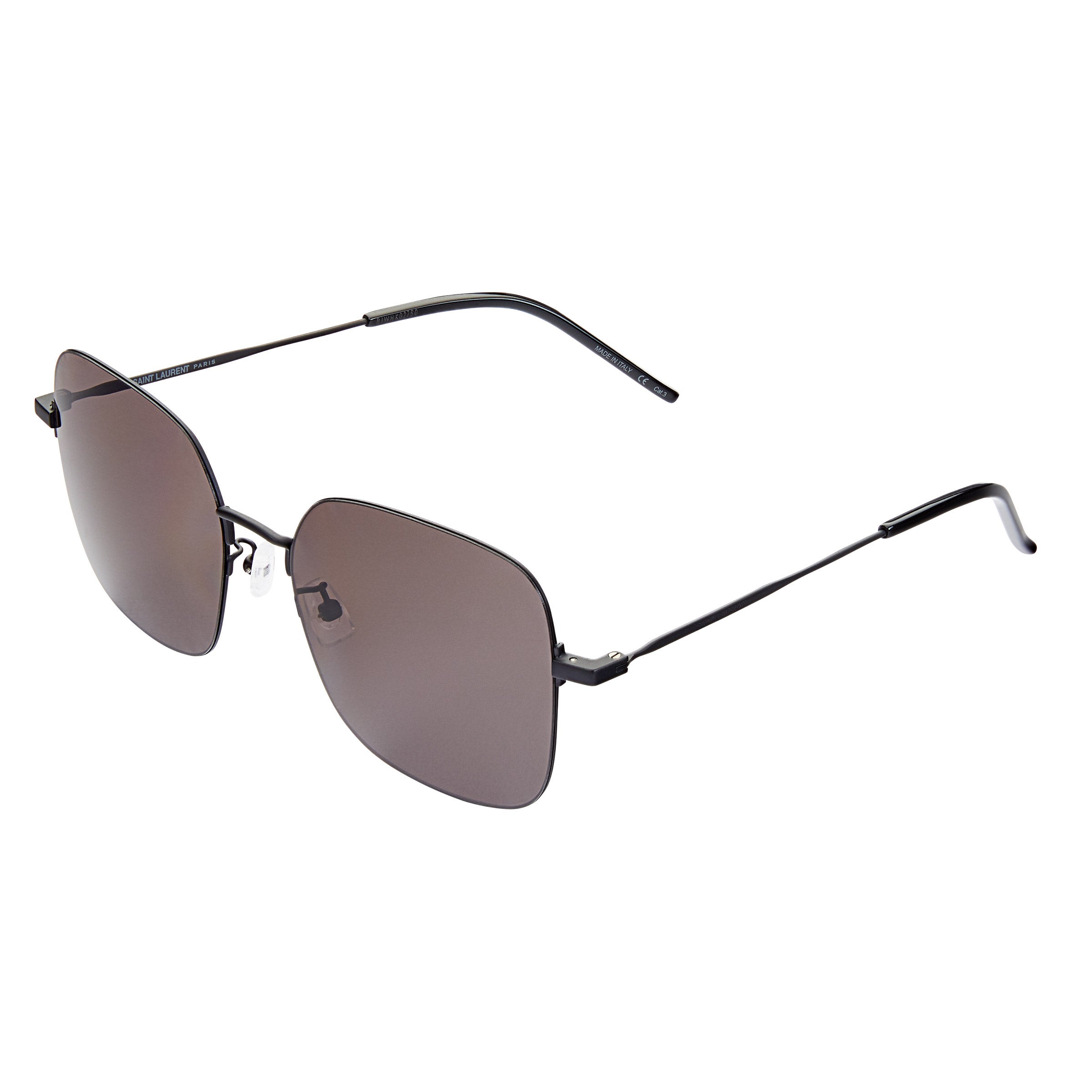 Saint Laurent SL410 WIRE 002 Sunglasses Black Square Frame, Black Lenses SAINT LAURENT EYEWEAR Square-frame acetate sunglasses | NET  main image 3