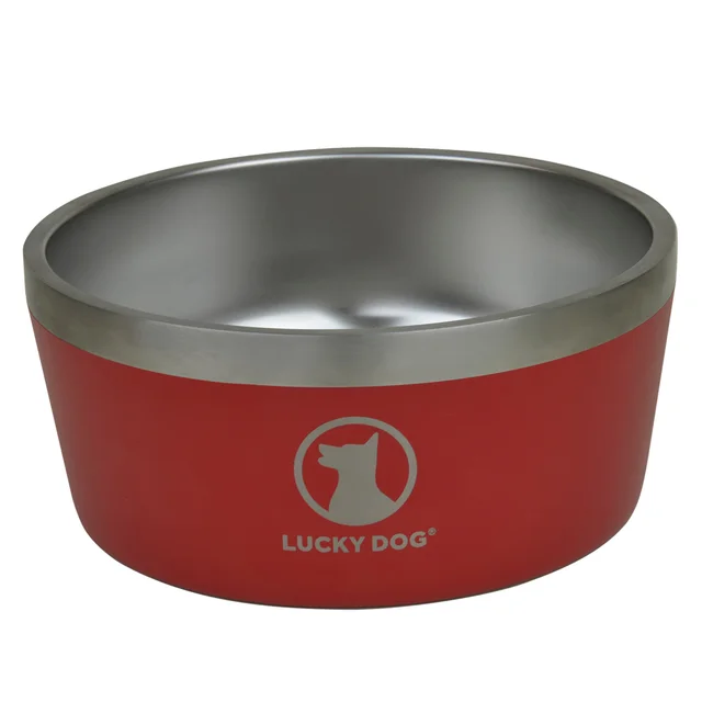 STAINLESS STEEL PET BOWLS 64 OZ BLACK OR RED