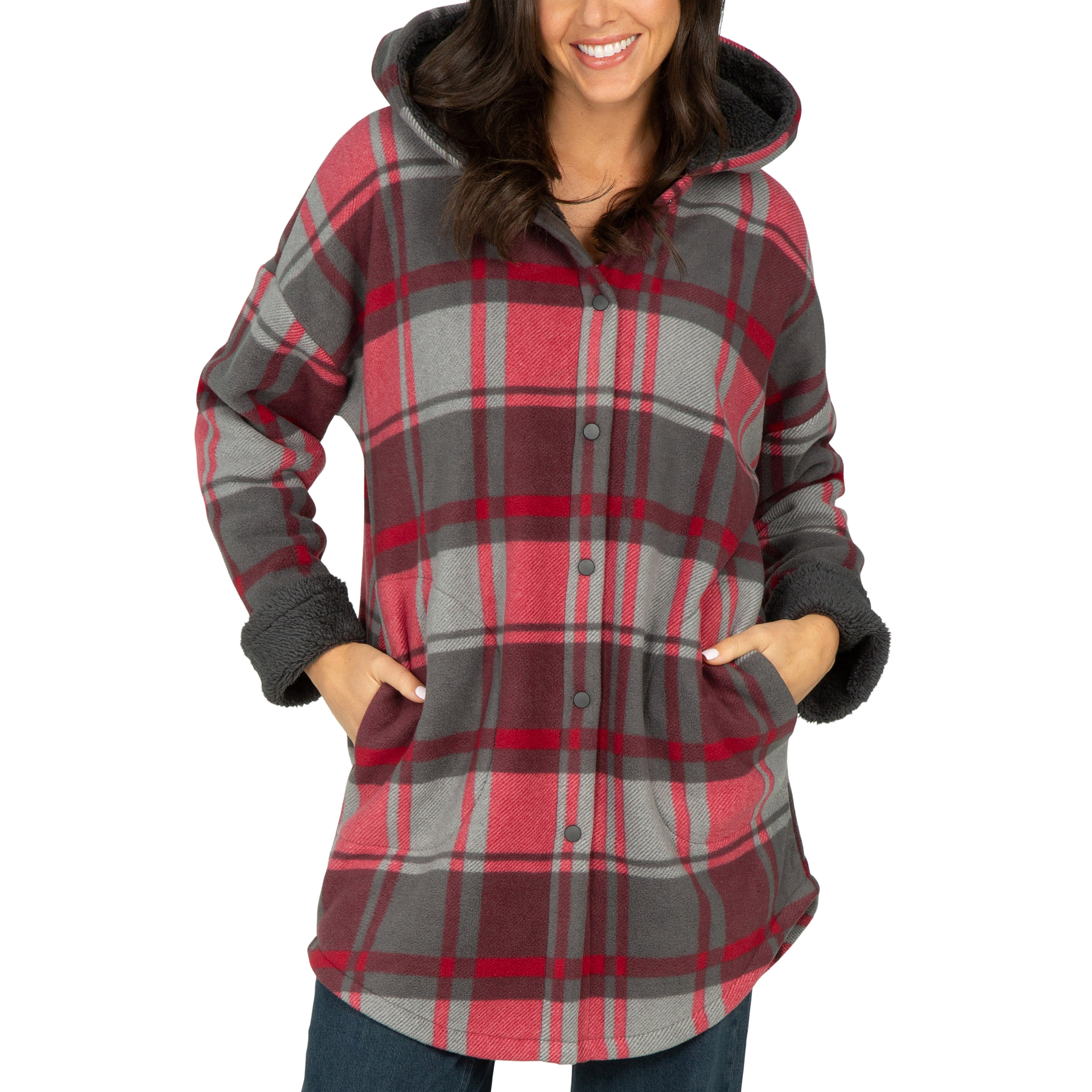 Boston Traders Women's Long Hooded Shacket