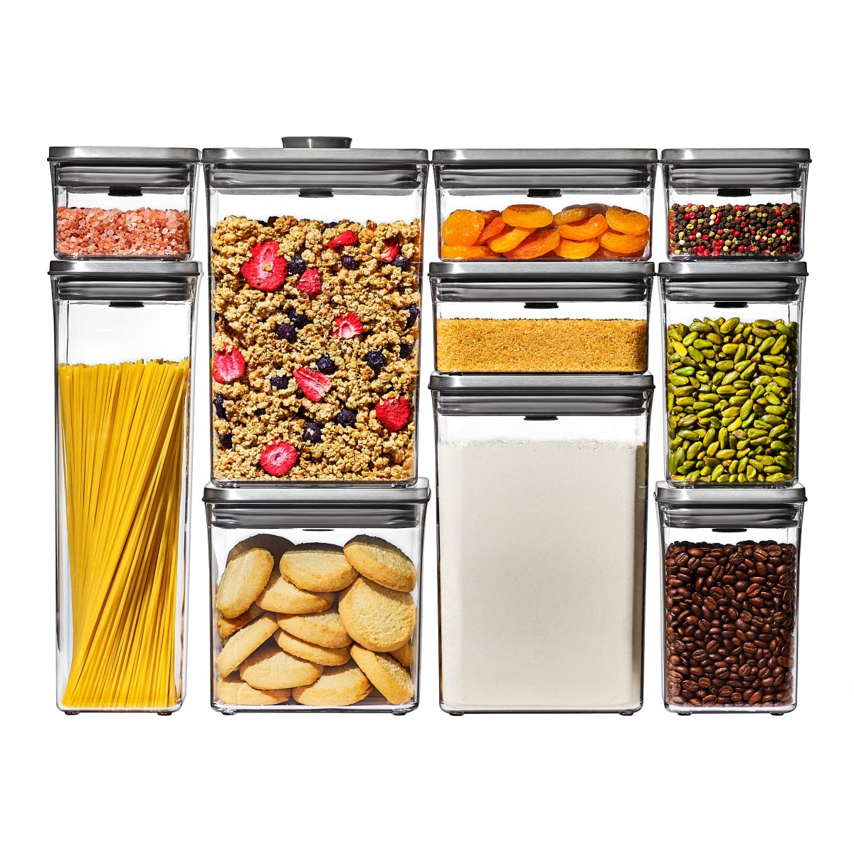 OXO 10-piece POP Containers with Stainless Steel Lids | Costco OXO 10-piece POP Containers with Stainless Steel Lids | Costco