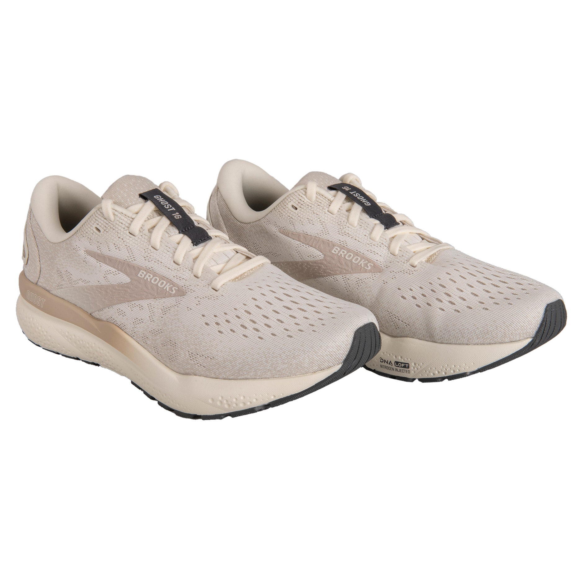 Brooks Ghost 16 Shoes Mens 11.5 D Coconut Forged Iron Cream Athletic Sneakers Brooks Ghost 16 London Fog Falcon Coconut Men Road Running  main image 4