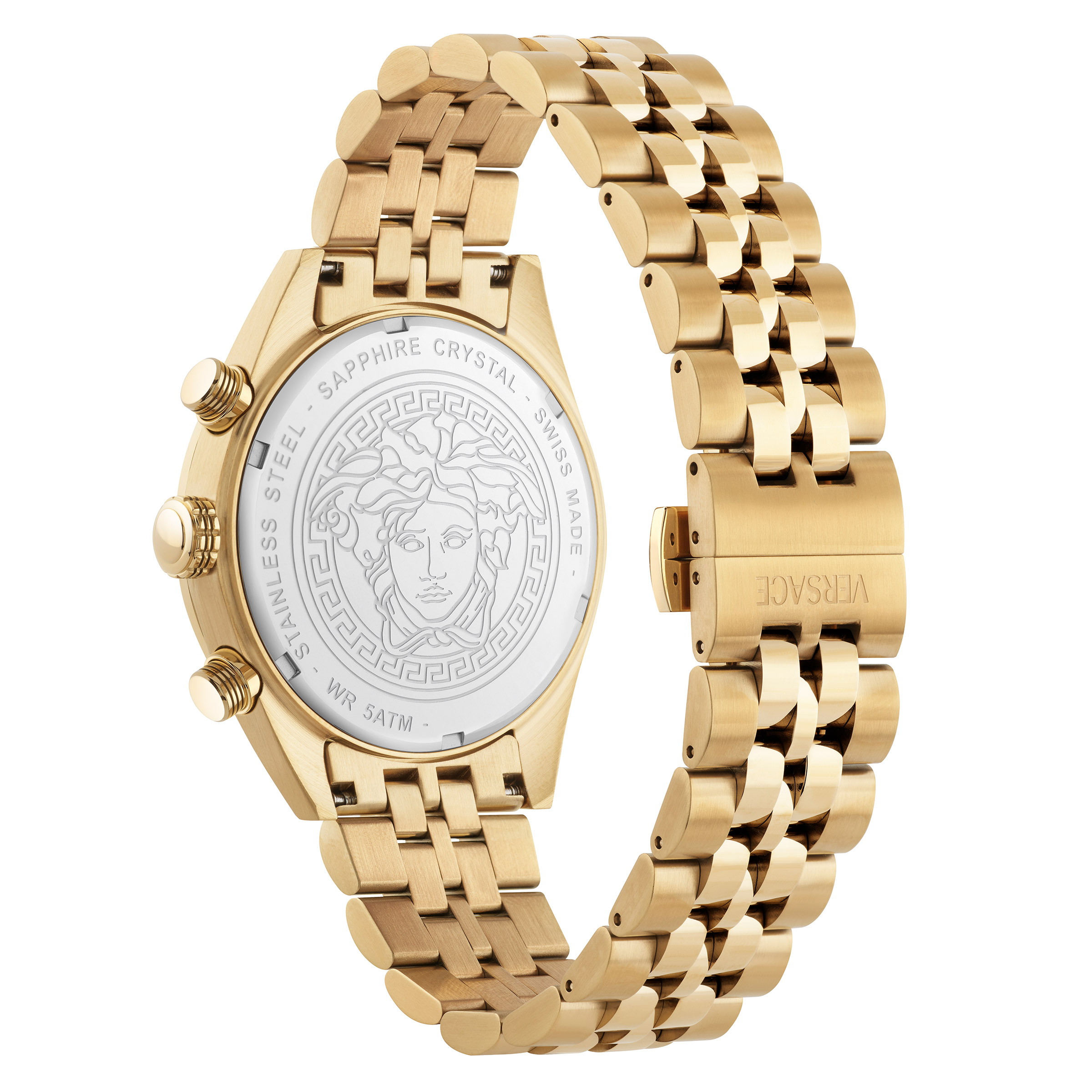 Versace Athletic Chrono Stainless Steel Quartz Men's Watch, 44mm