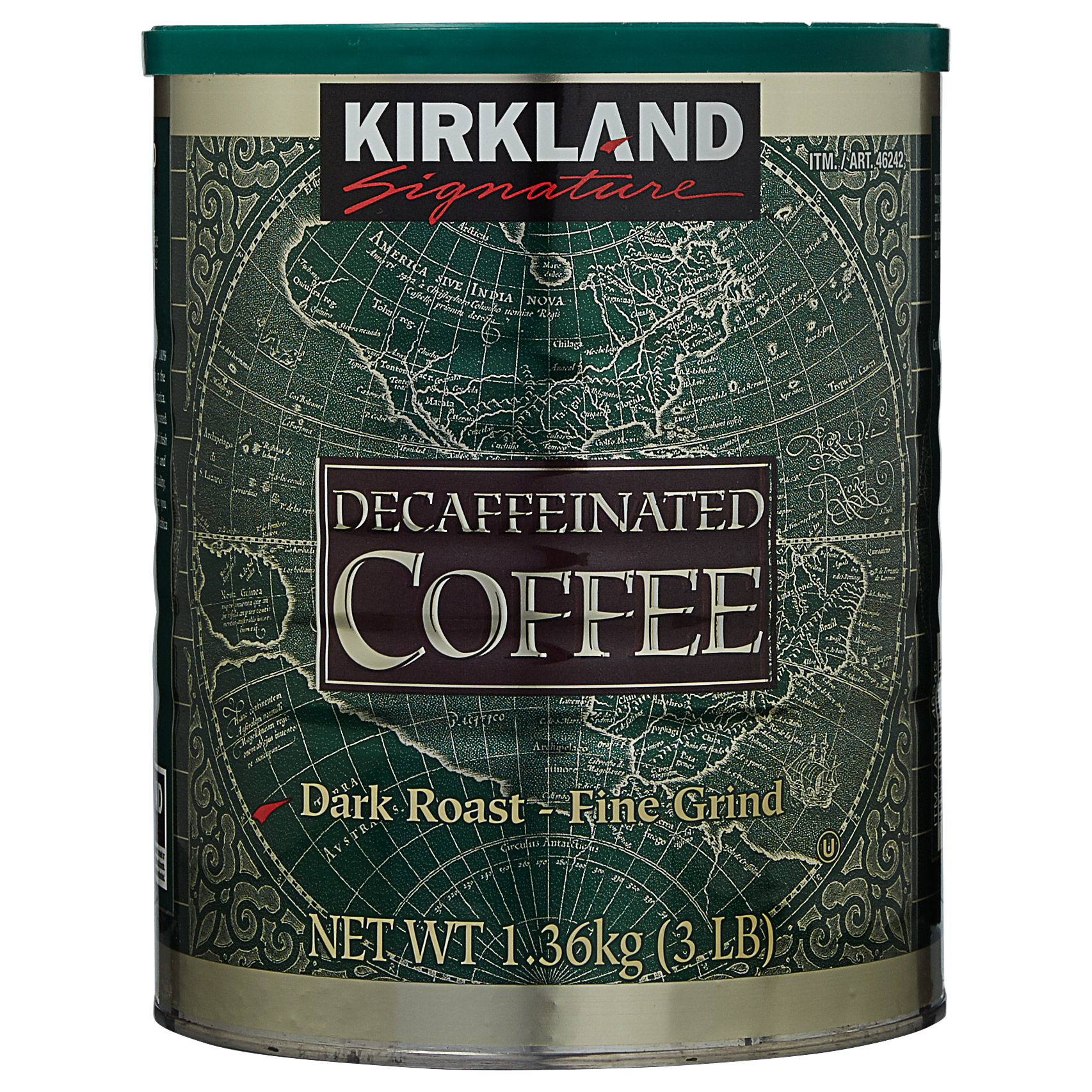 Kirkland Signature Decaffeinated Coffee  Dark Roast  3 lbs