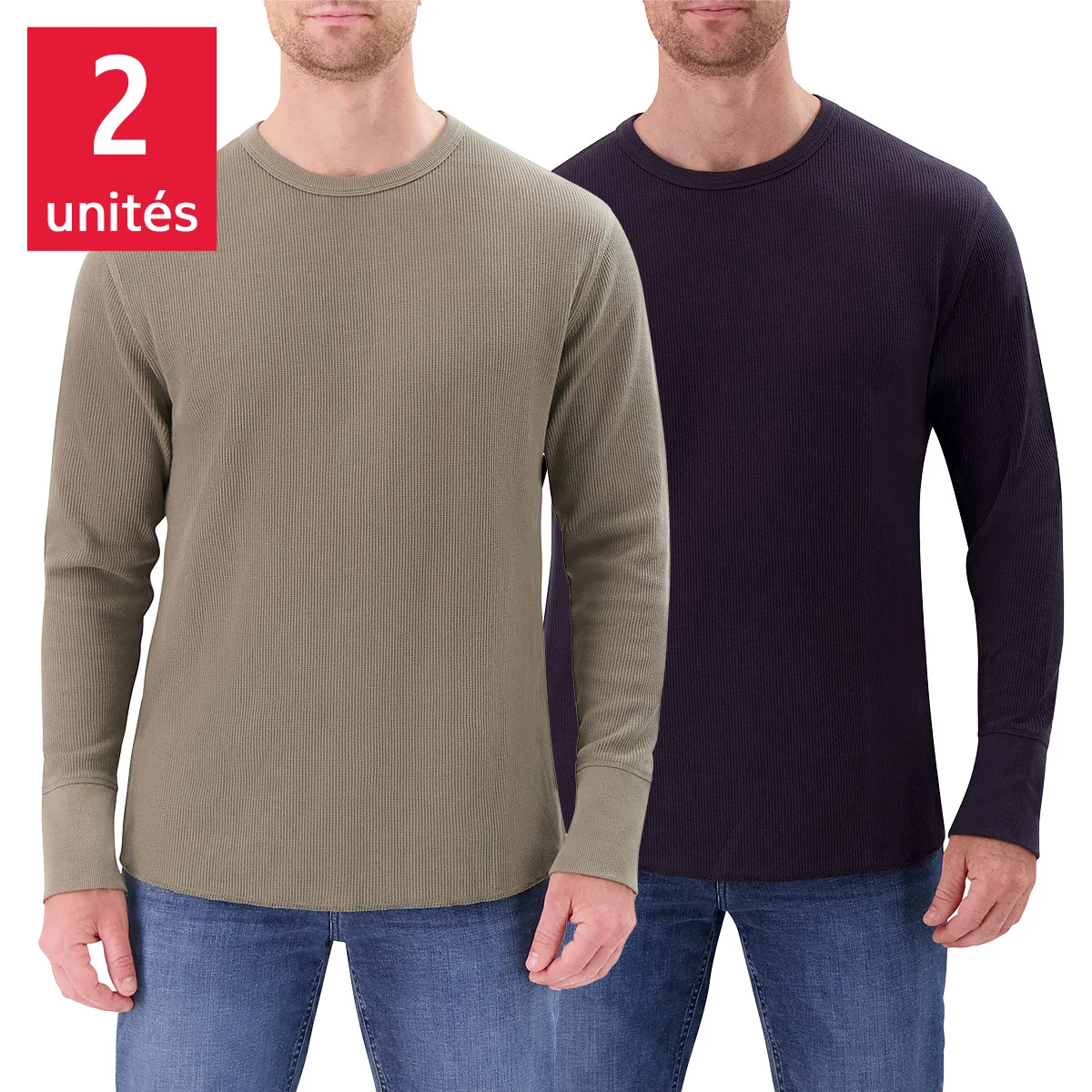 Modern English Men's Long Sleeve Waffle T-Shirt, 2-pack | Costco