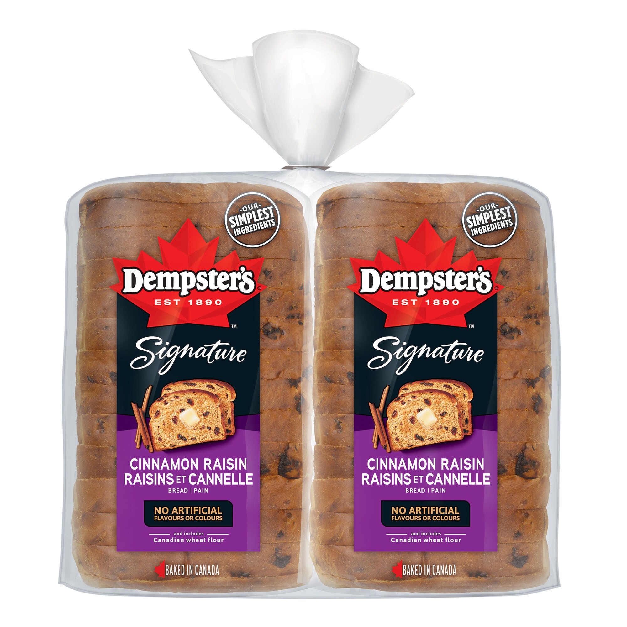 Dempster’s Signature Cinnamon Raisin Bread, 2 × 680 g